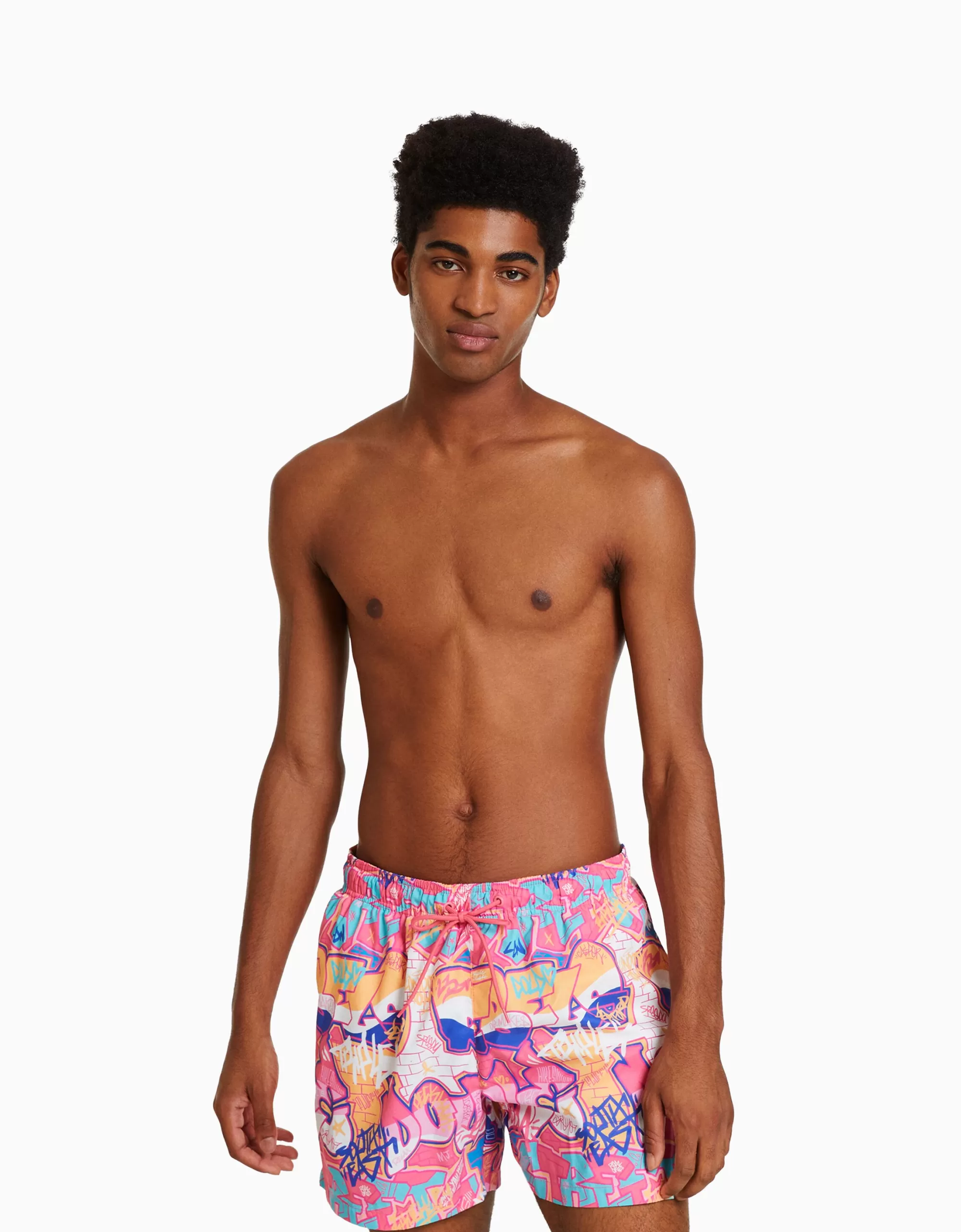 HOMBRE BERSHKA Bañador print grafiti