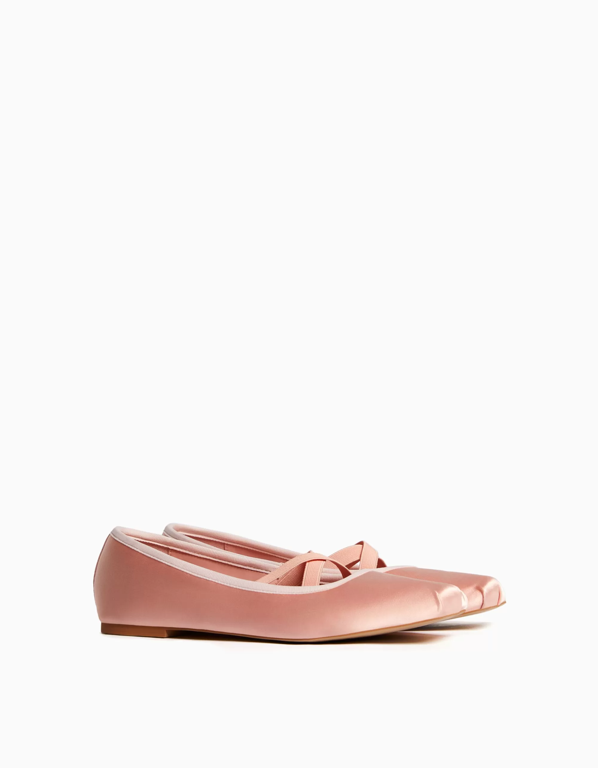 MUJER BERSHKA Bailarina satinada elásticos