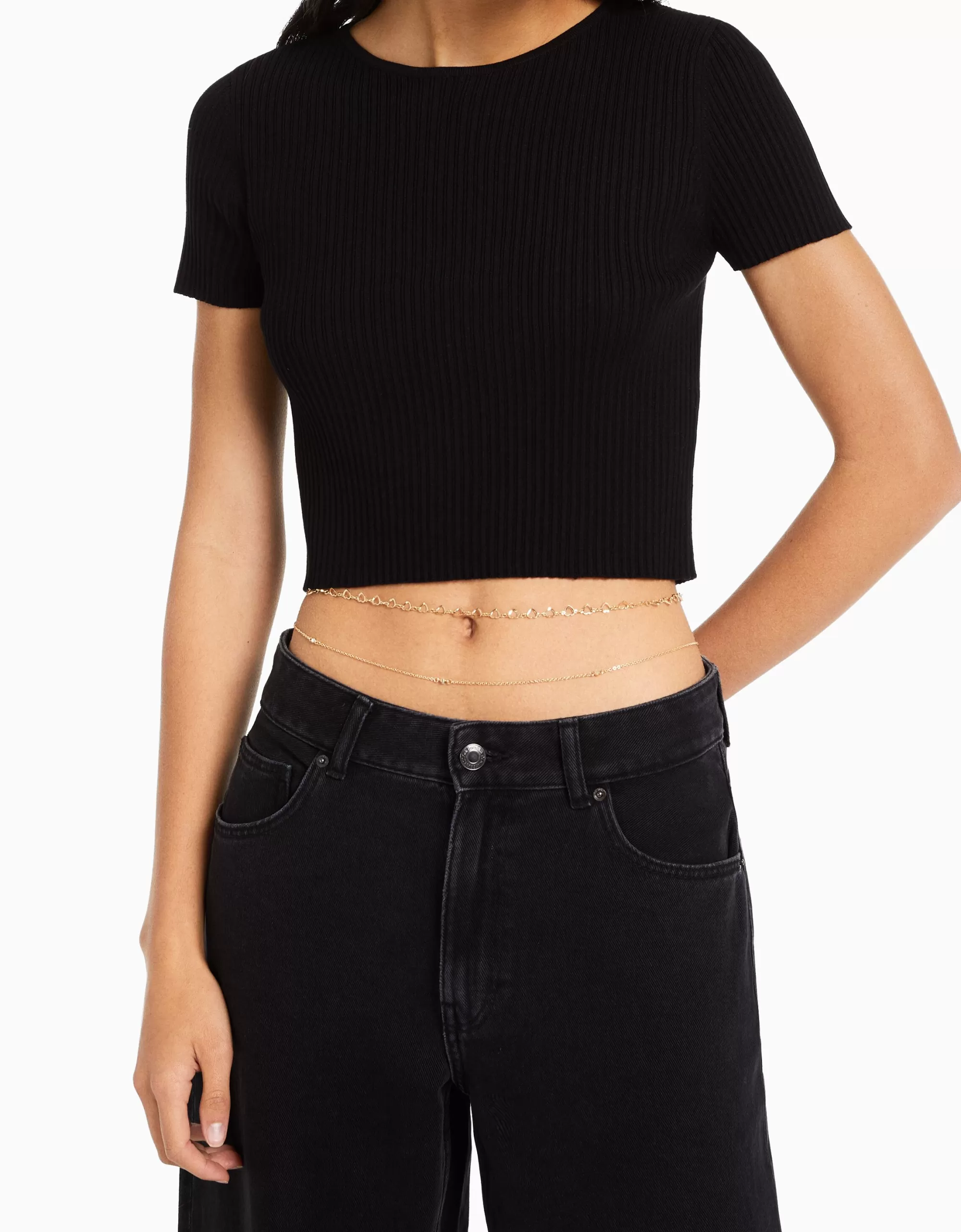 MUJER BERSHKA Belly chain corazones