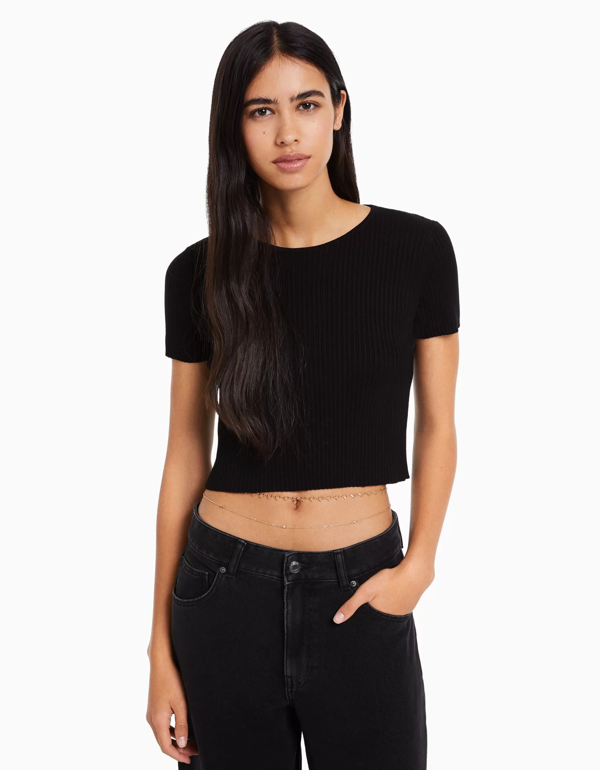 MUJER BERSHKA Belly chain corazones