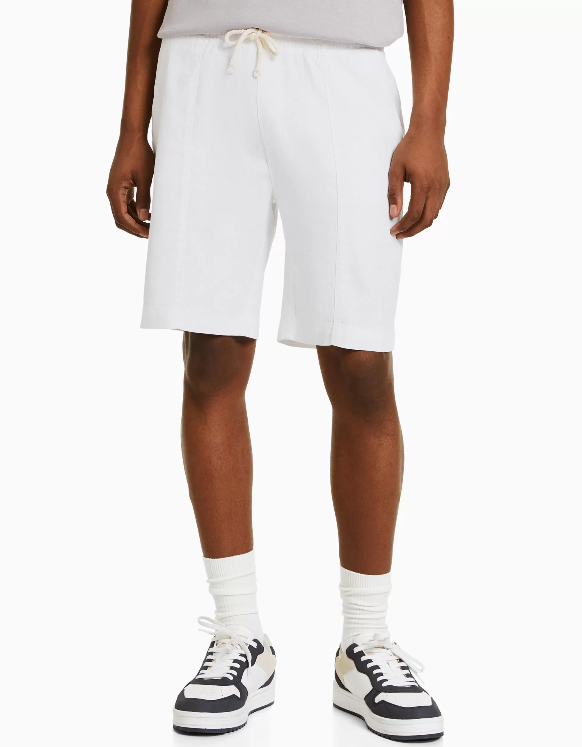 HOMBRE BERSHKA Bermuda jogger efecto rústico