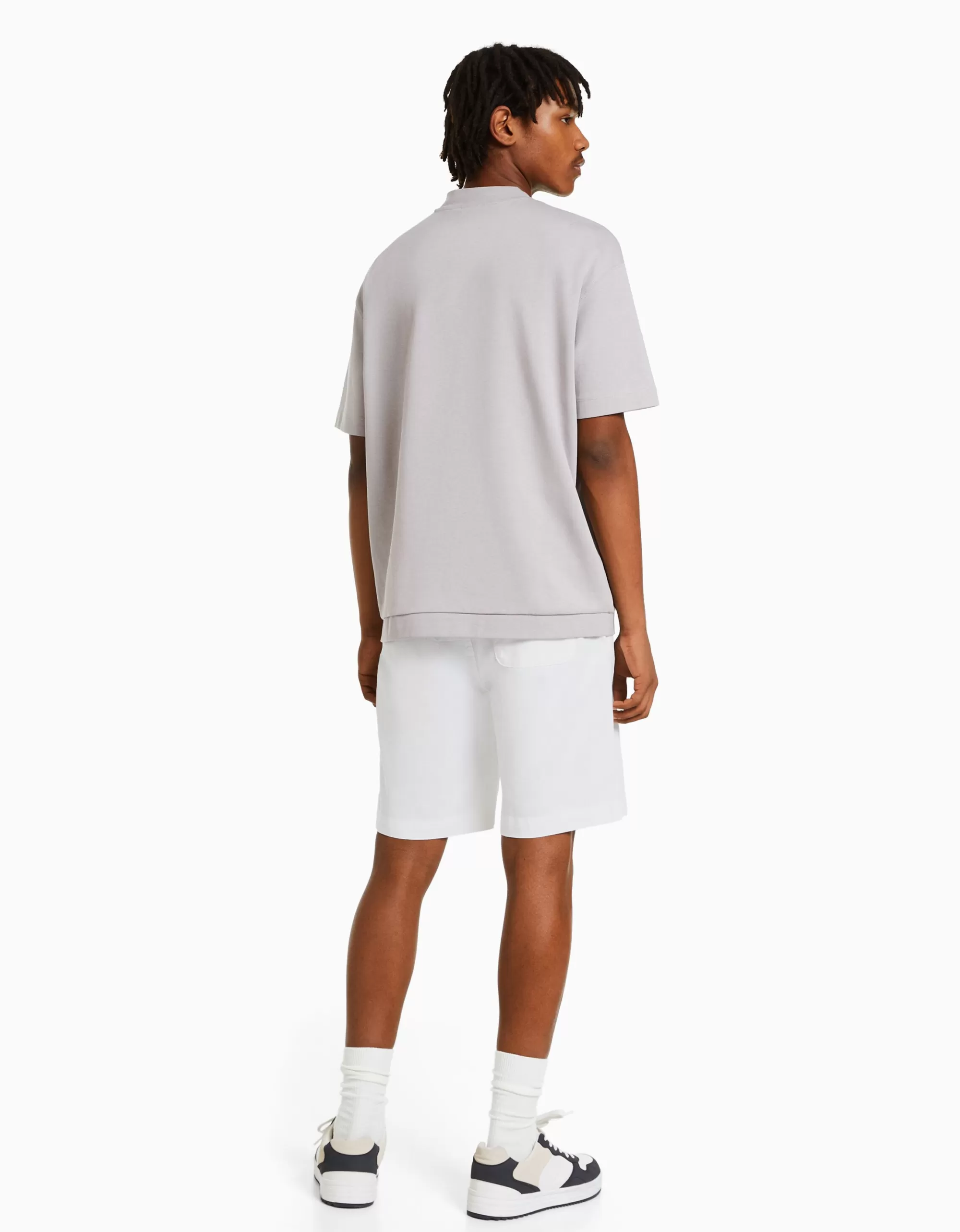 HOMBRE BERSHKA Bermuda jogger efecto rústico