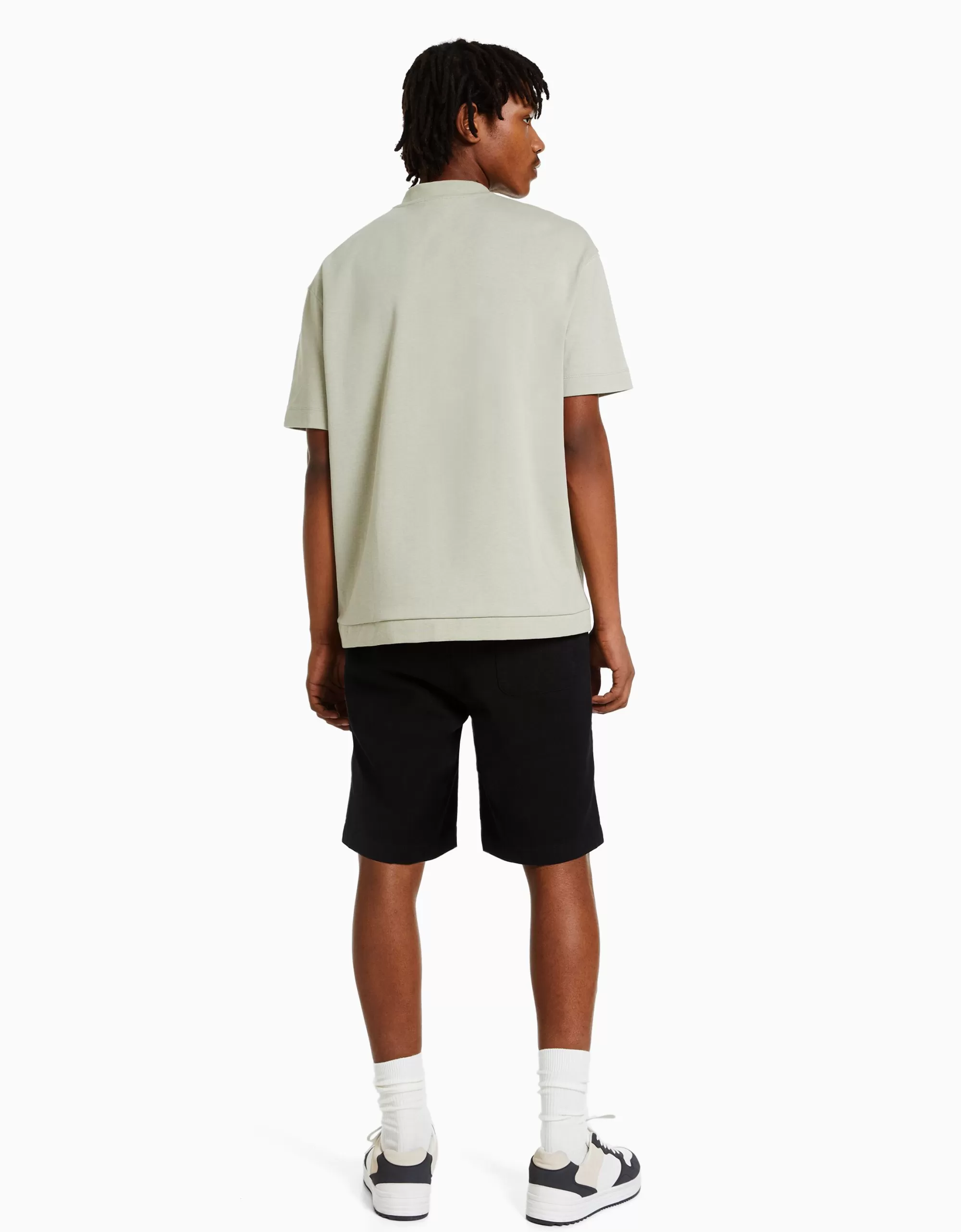 HOMBRE BERSHKA Bermuda jogger efecto rústico