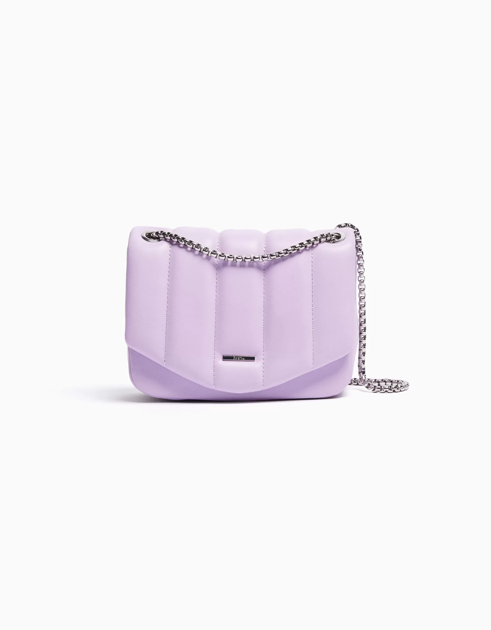 MUJER BERSHKA Bolso asa cadena acolchado vertical