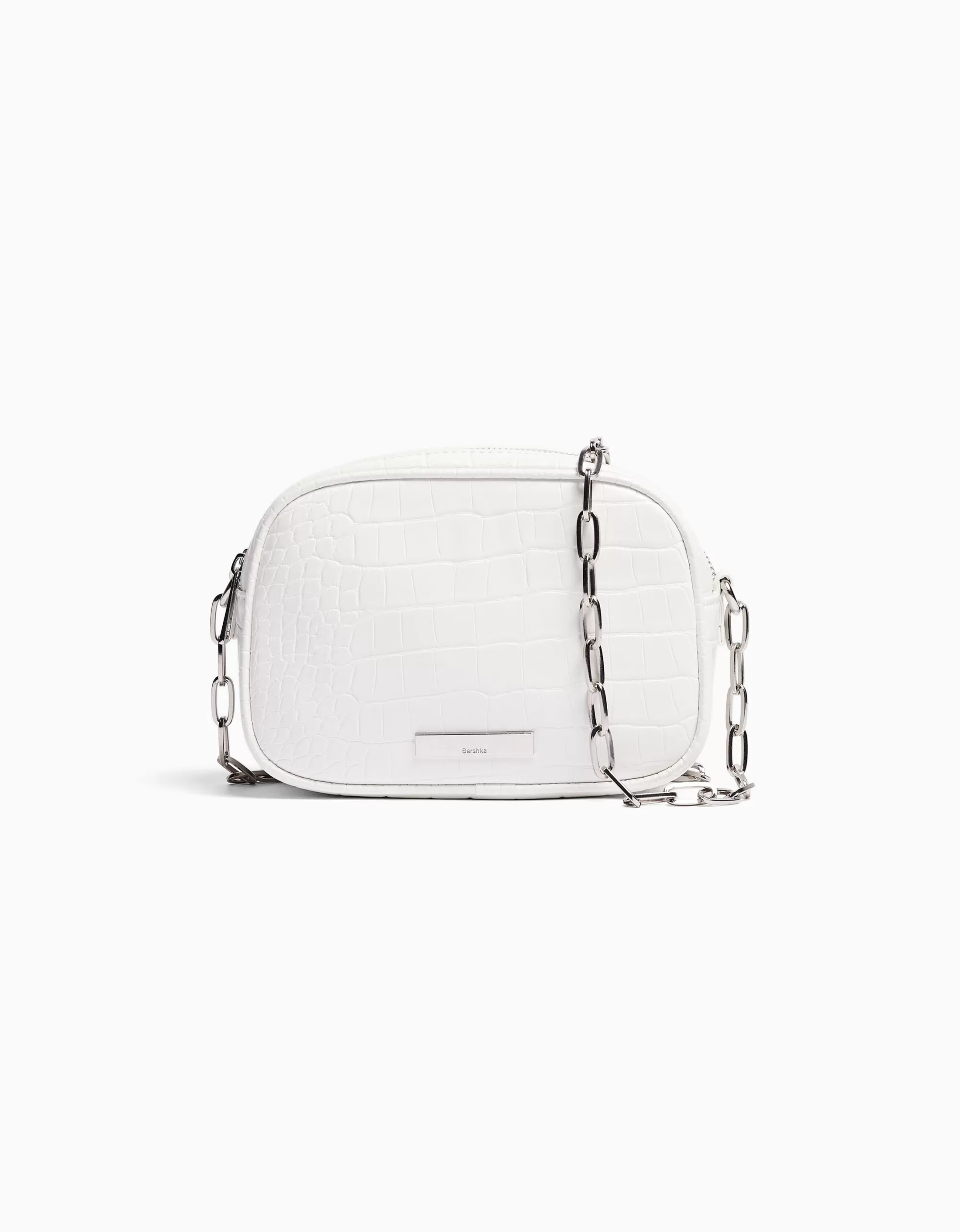 MUJER BERSHKA Bolso asa doble cremallera textura