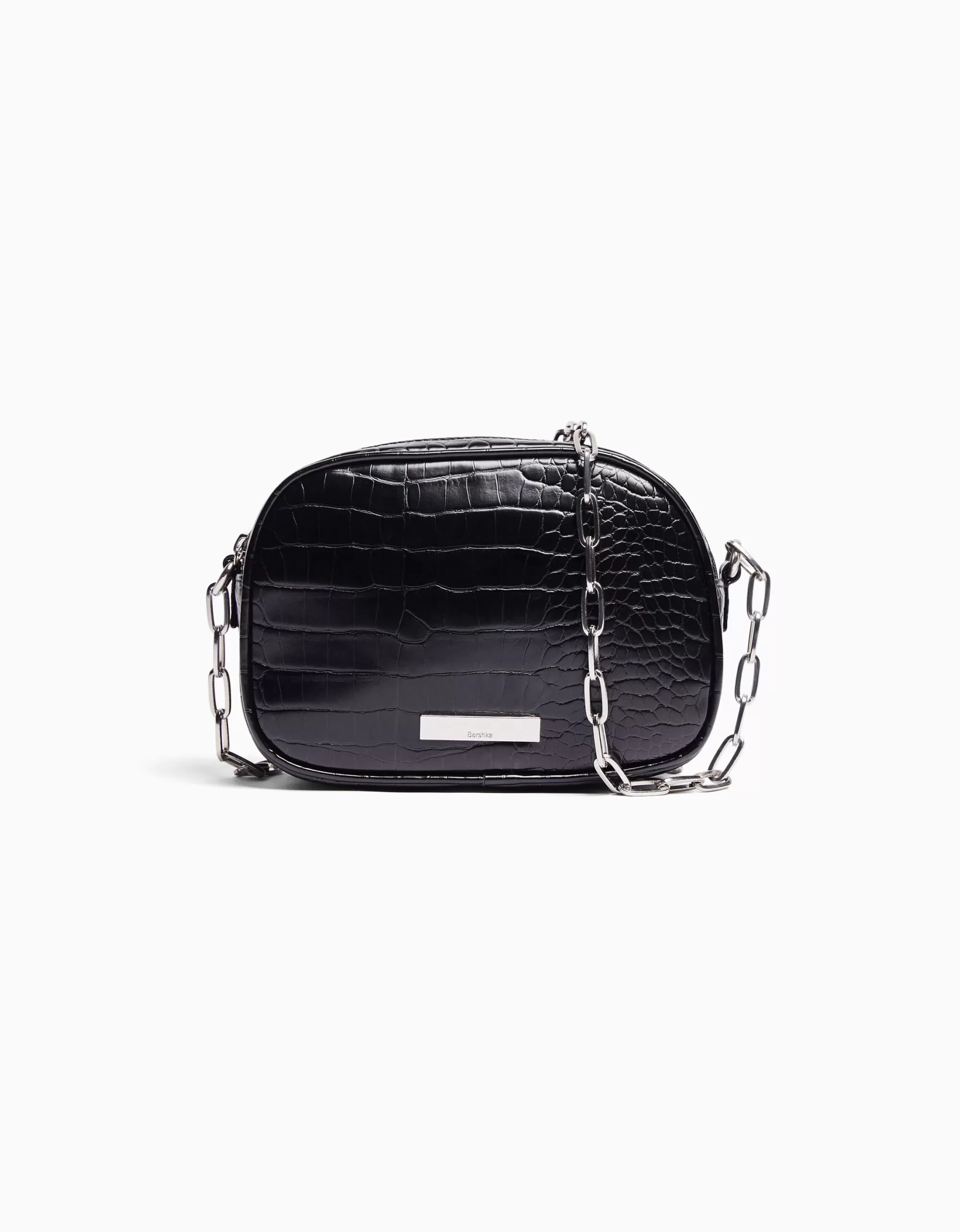 MUJER BERSHKA Bolso asa doble cremallera textura