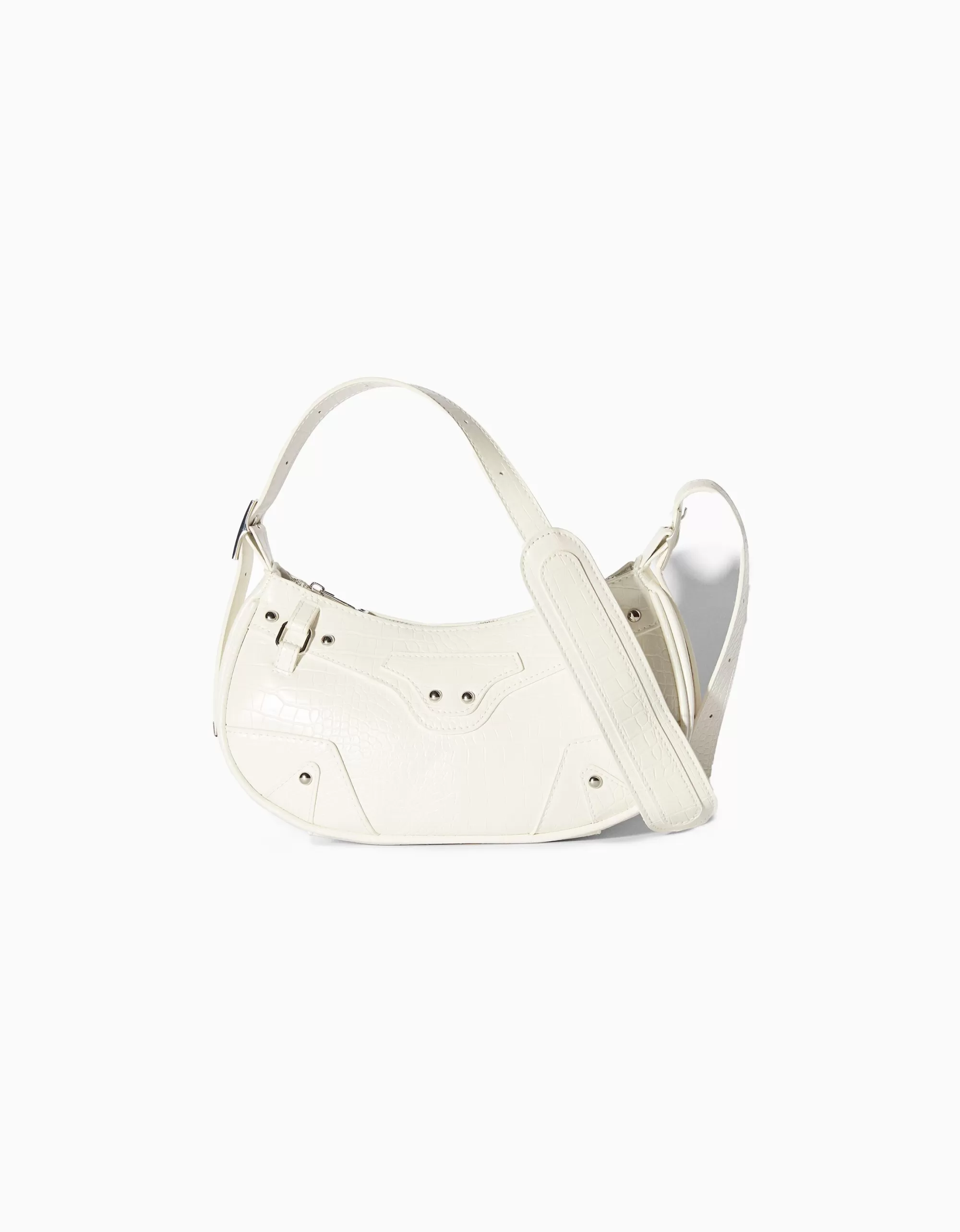 MUJER BERSHKA Bolso asa efecto piel tachas