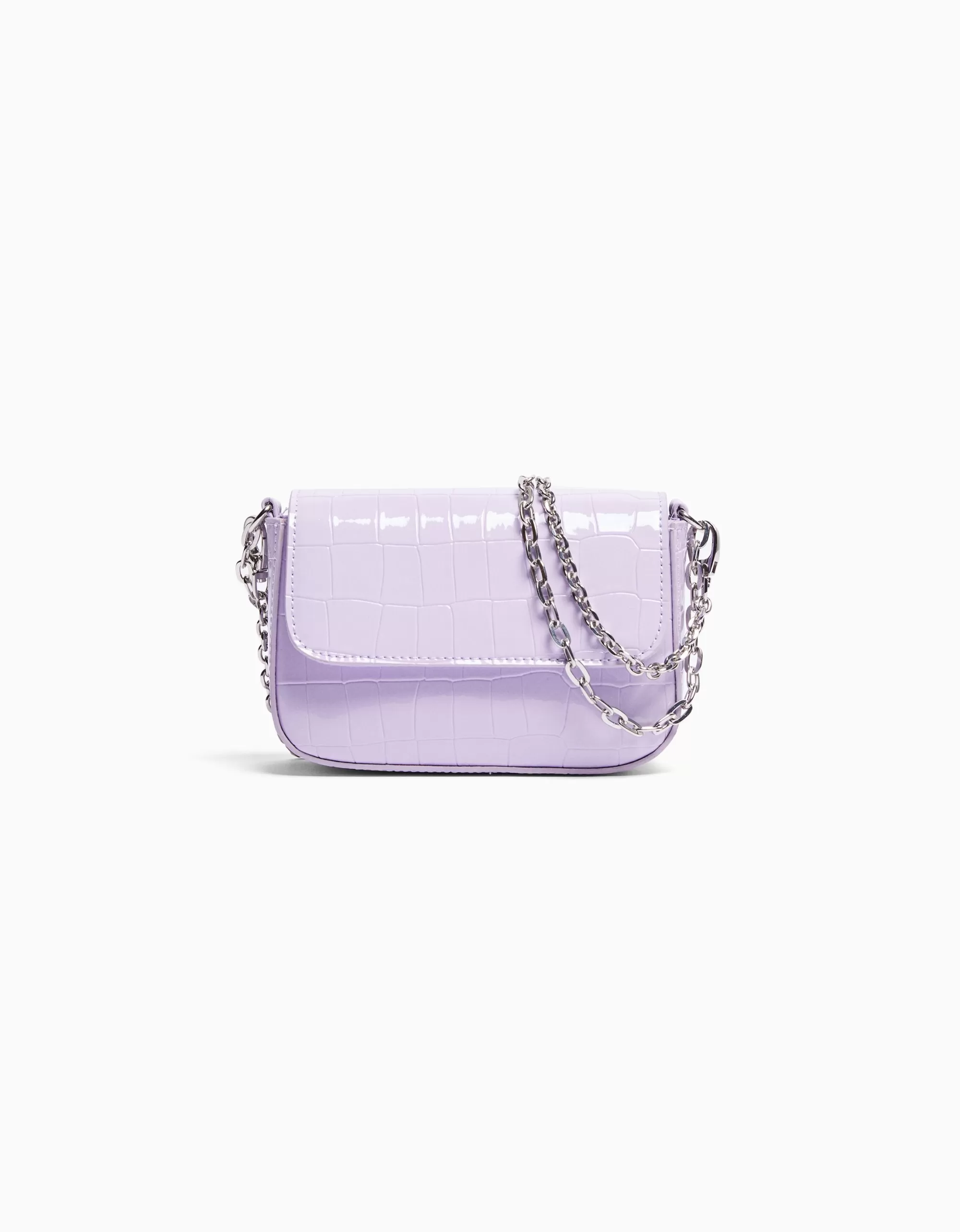 MUJER BERSHKA Bolso asas cadenas efecto charol