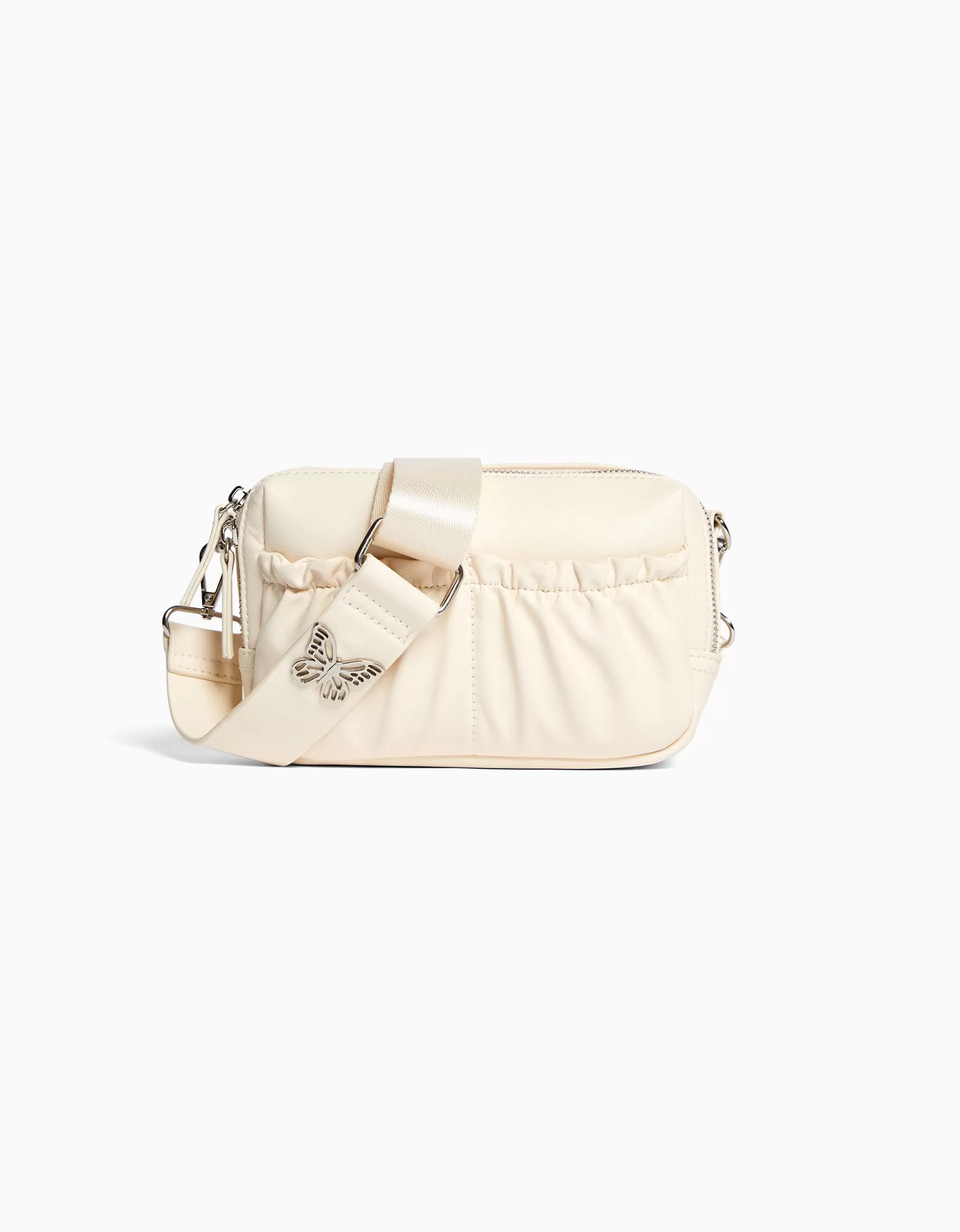 MUJER BERSHKA Bolso bandolera efecto piel detalle mariposa