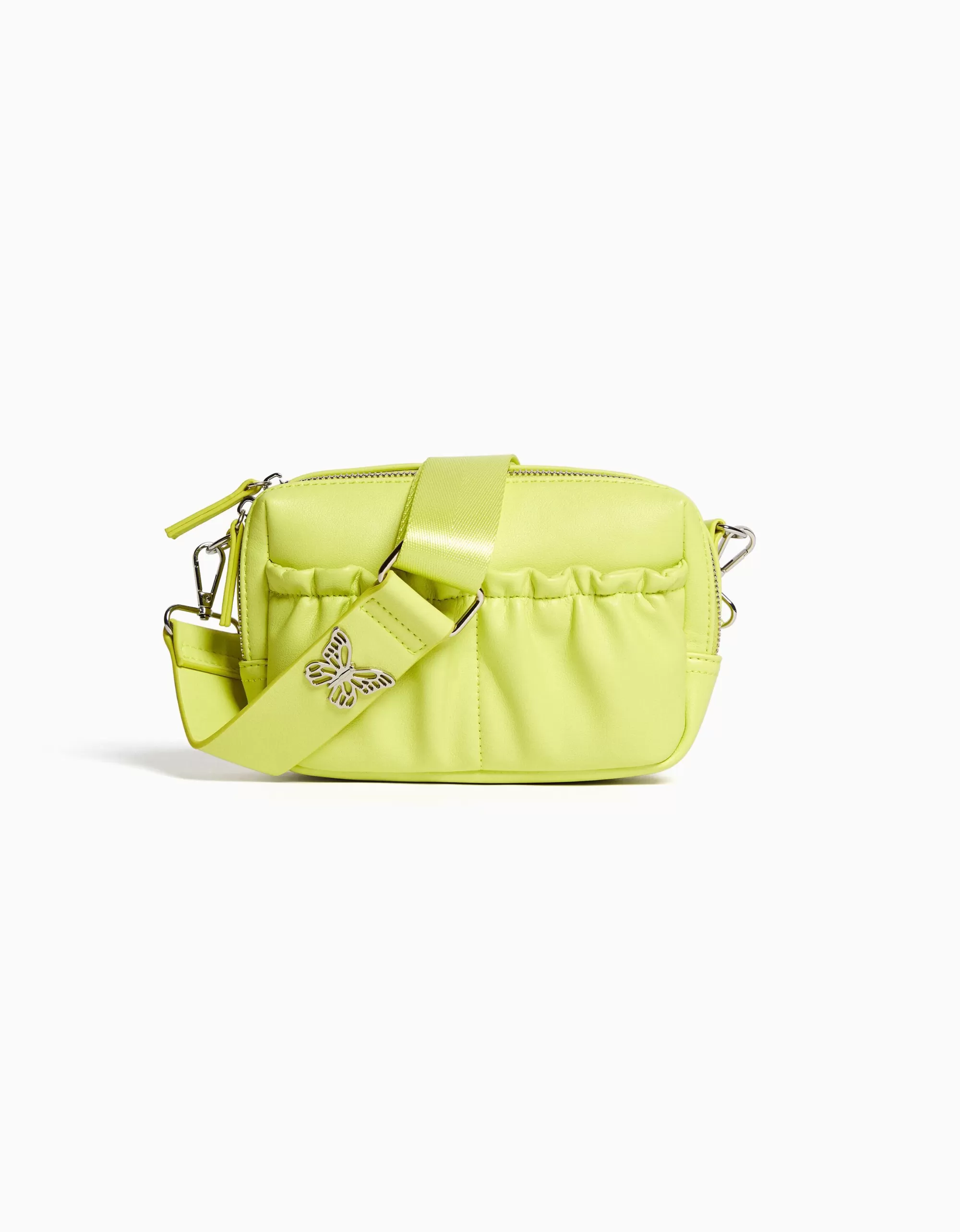 MUJER BERSHKA Bolso bandolera efecto piel detalle mariposa