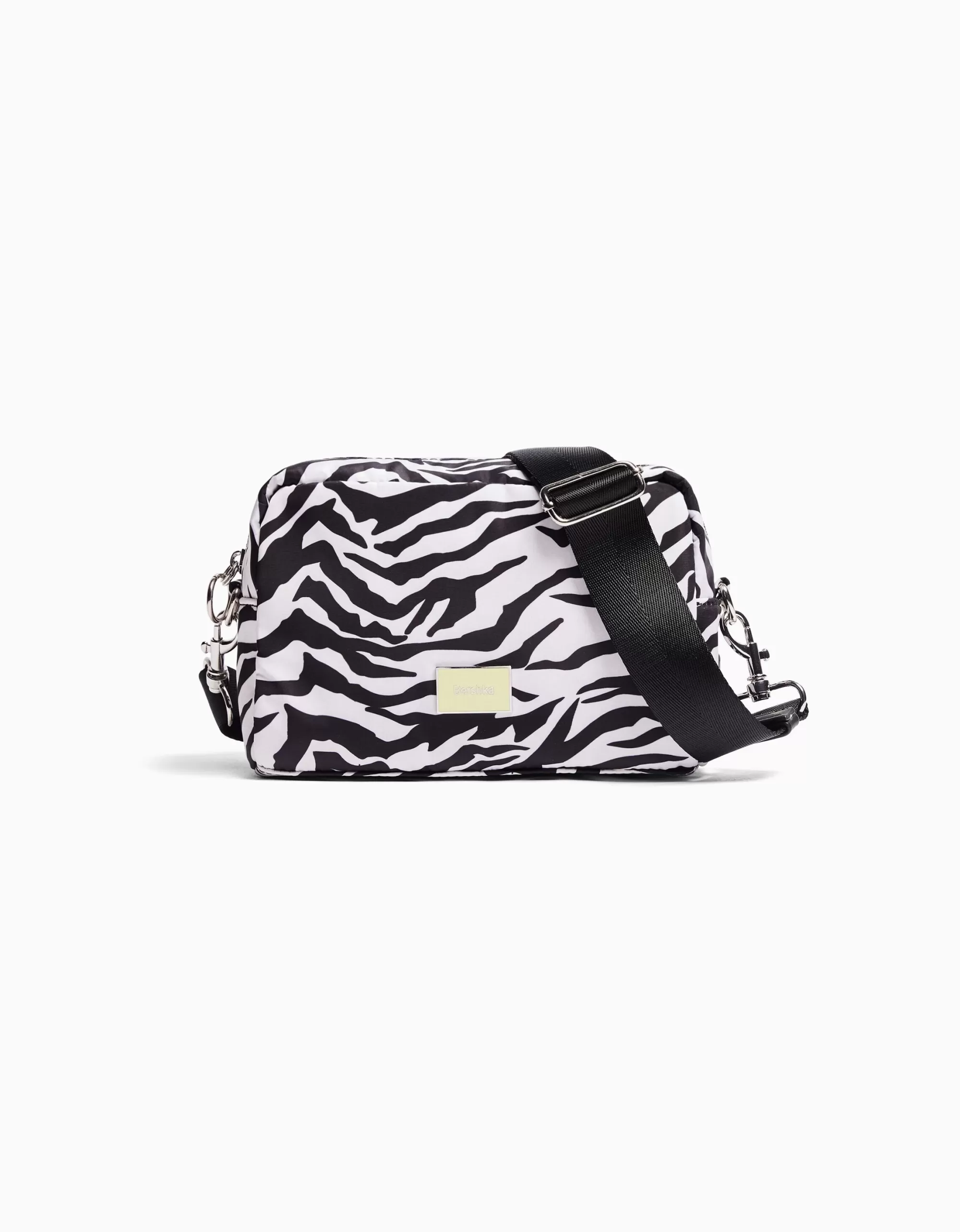 MUJER BERSHKA Bolso bandolera print cebra