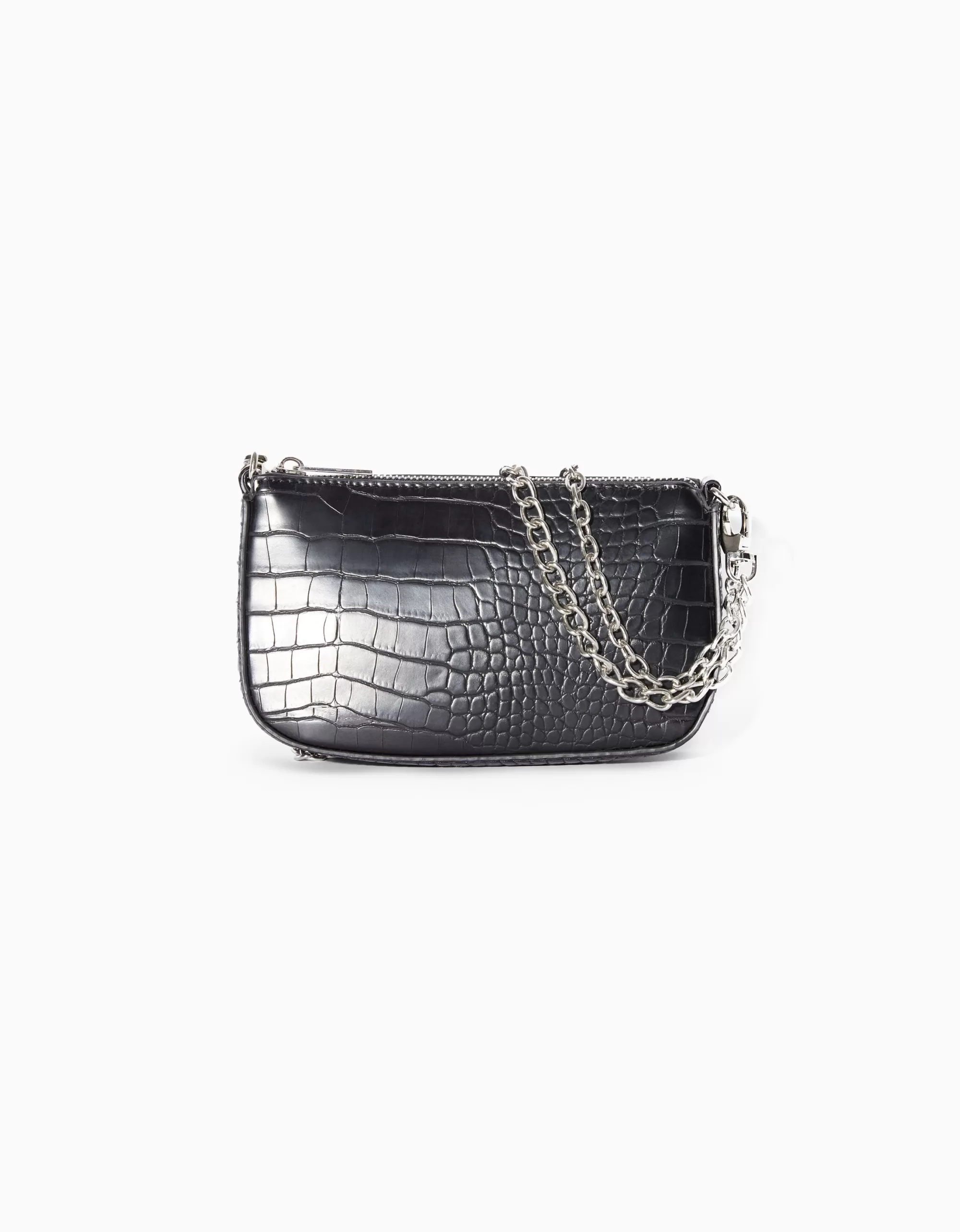 MUJER BERSHKA Bolso cadena efecto cocodrilo