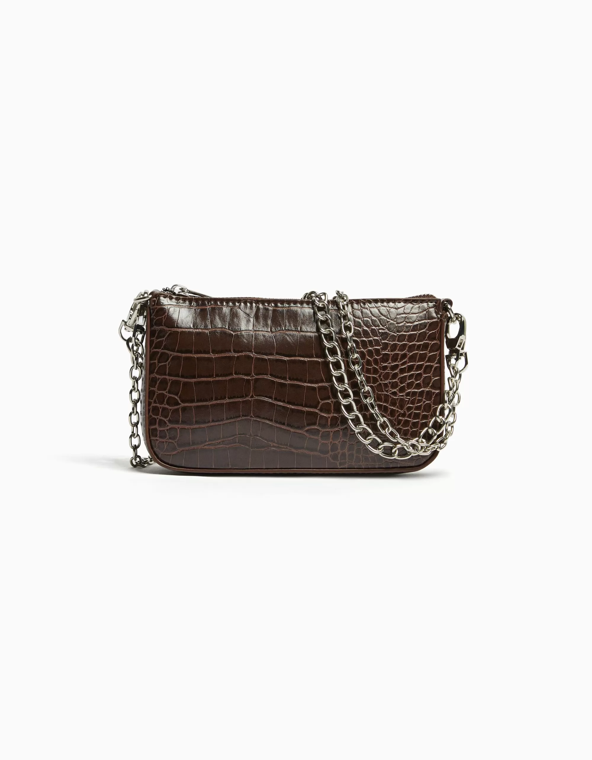 MUJER BERSHKA Bolso cadena efecto cocodrilo