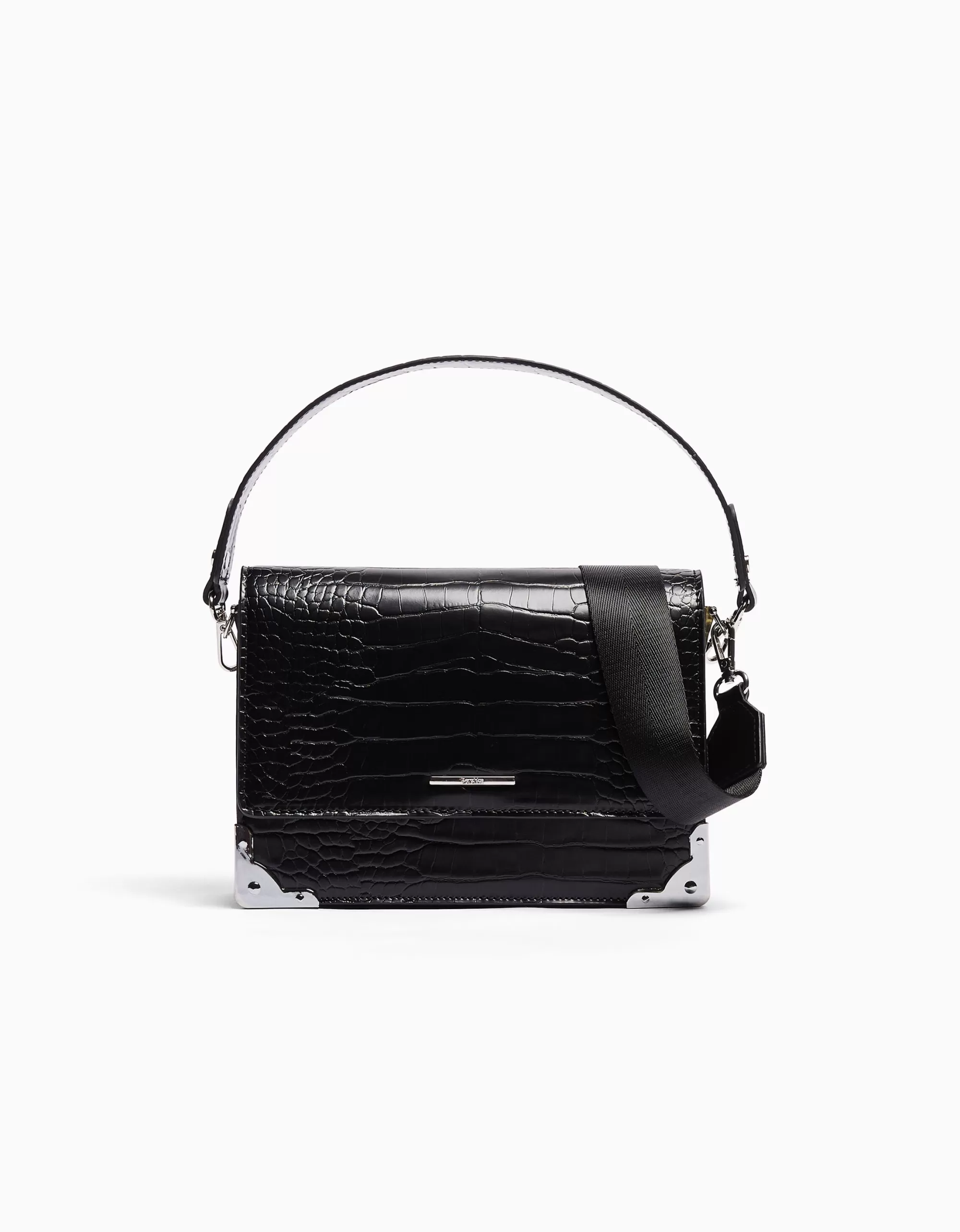 MUJER BERSHKA Bolso caja textura asa