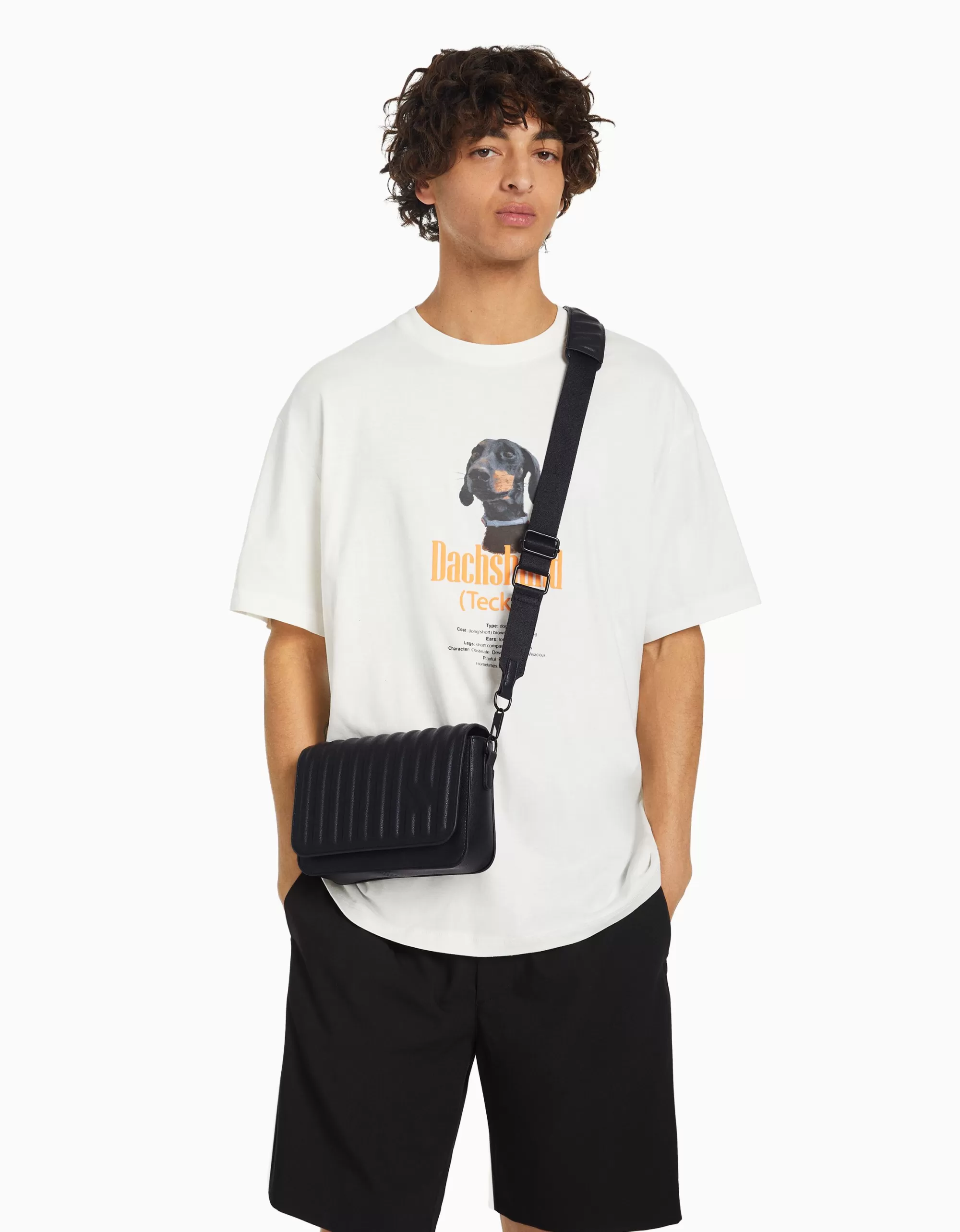 MUJER BERSHKA Bolso crossbody efecto piel