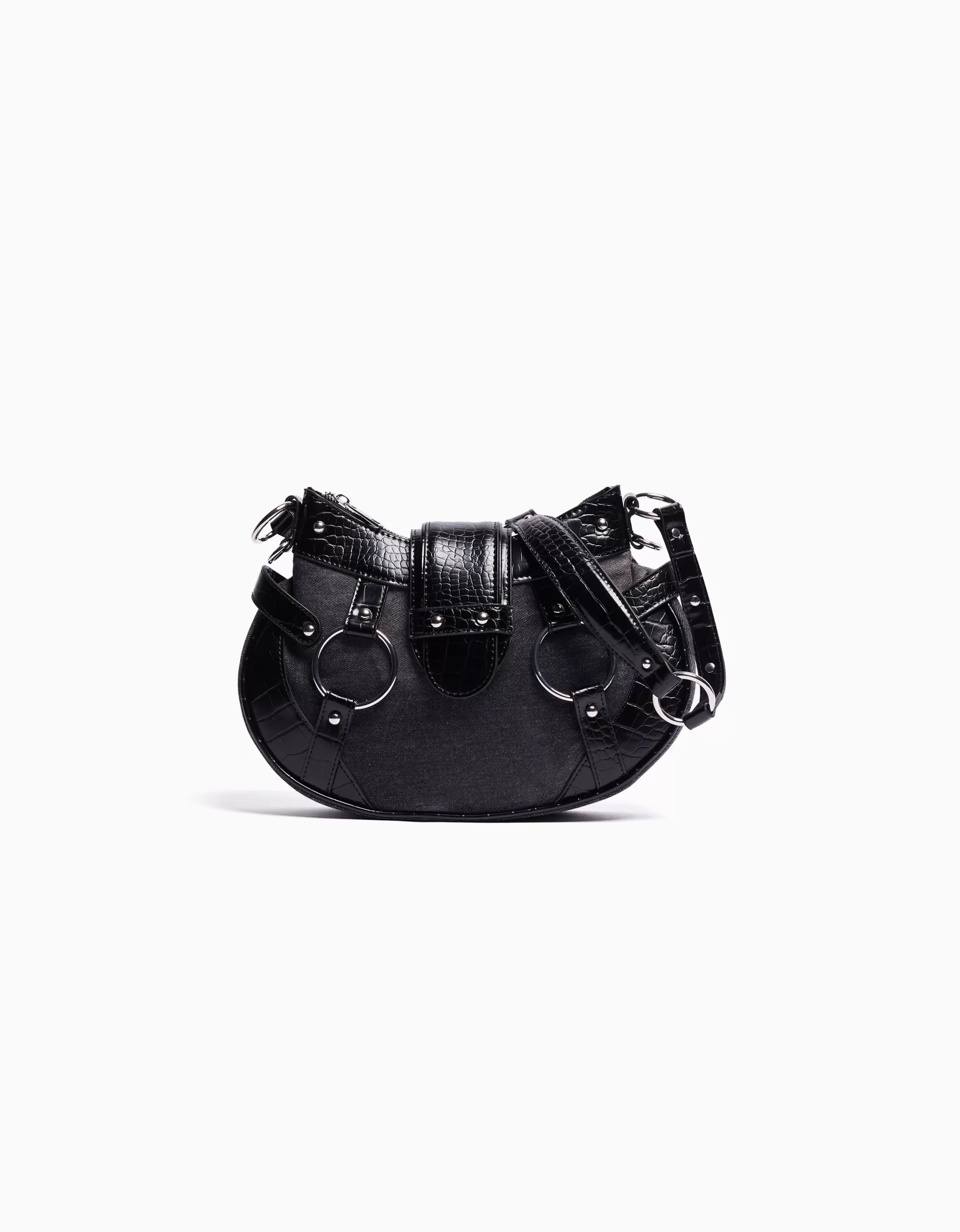 MUJER BERSHKA Bolso denim asa grabado estampado animal