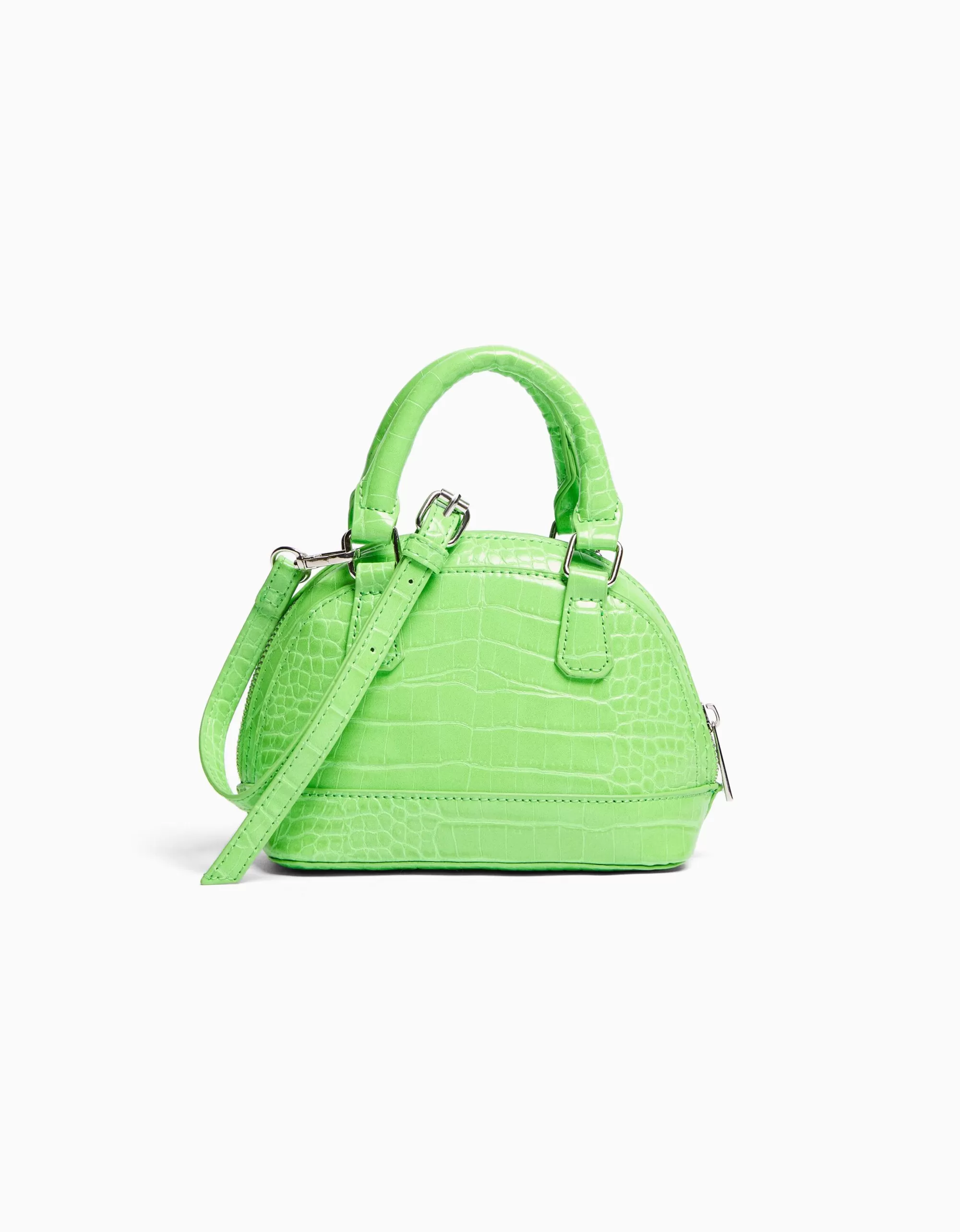 MUJER BERSHKA Bolso mini asa efecto cocodrilo