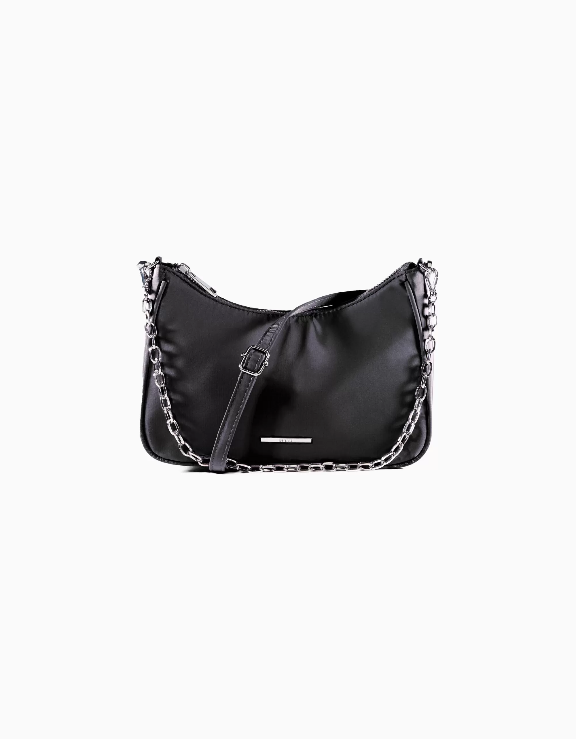 MUJER BERSHKA Bolso satinado cadena