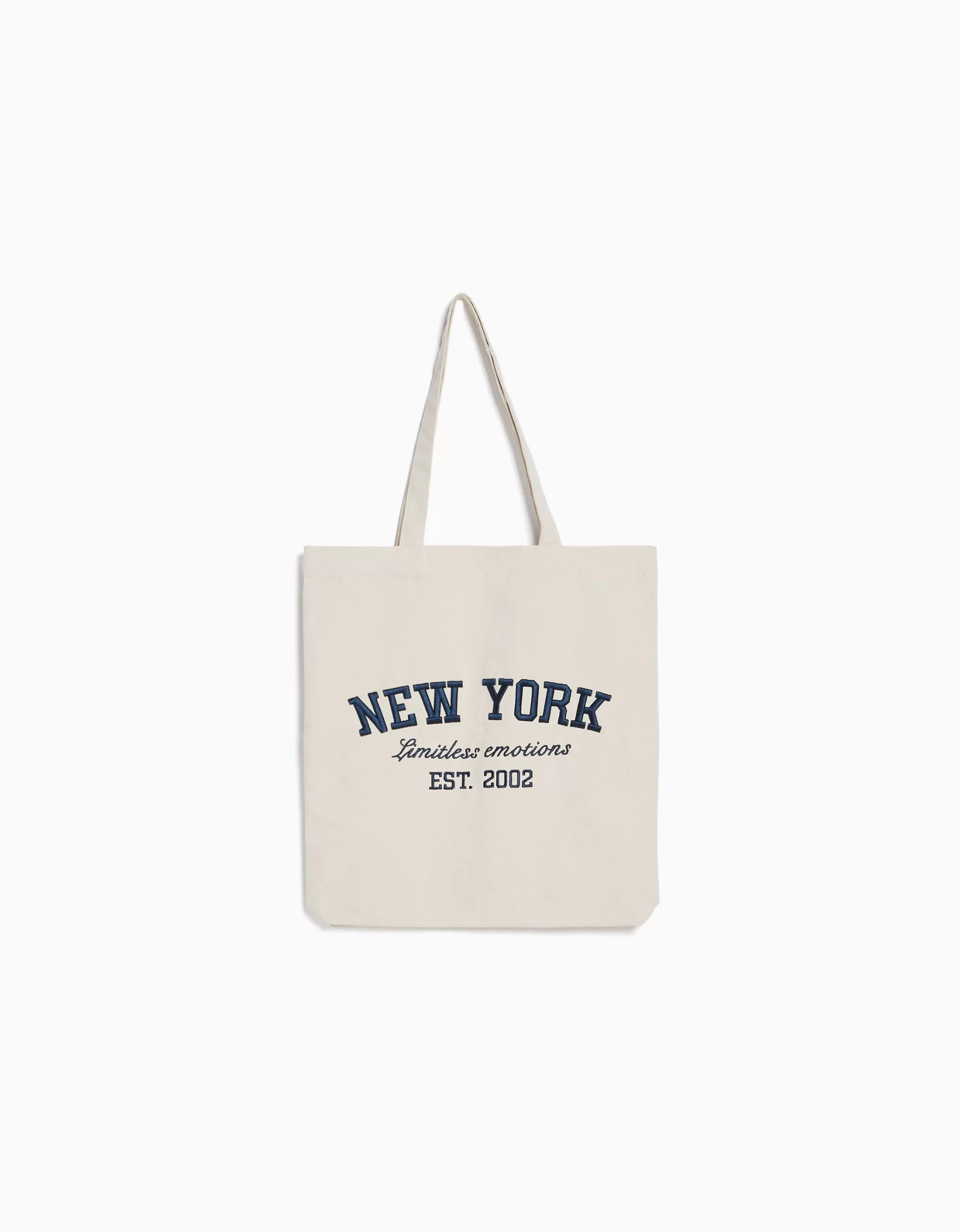 MUJER BERSHKA Bolso shopper canvas print