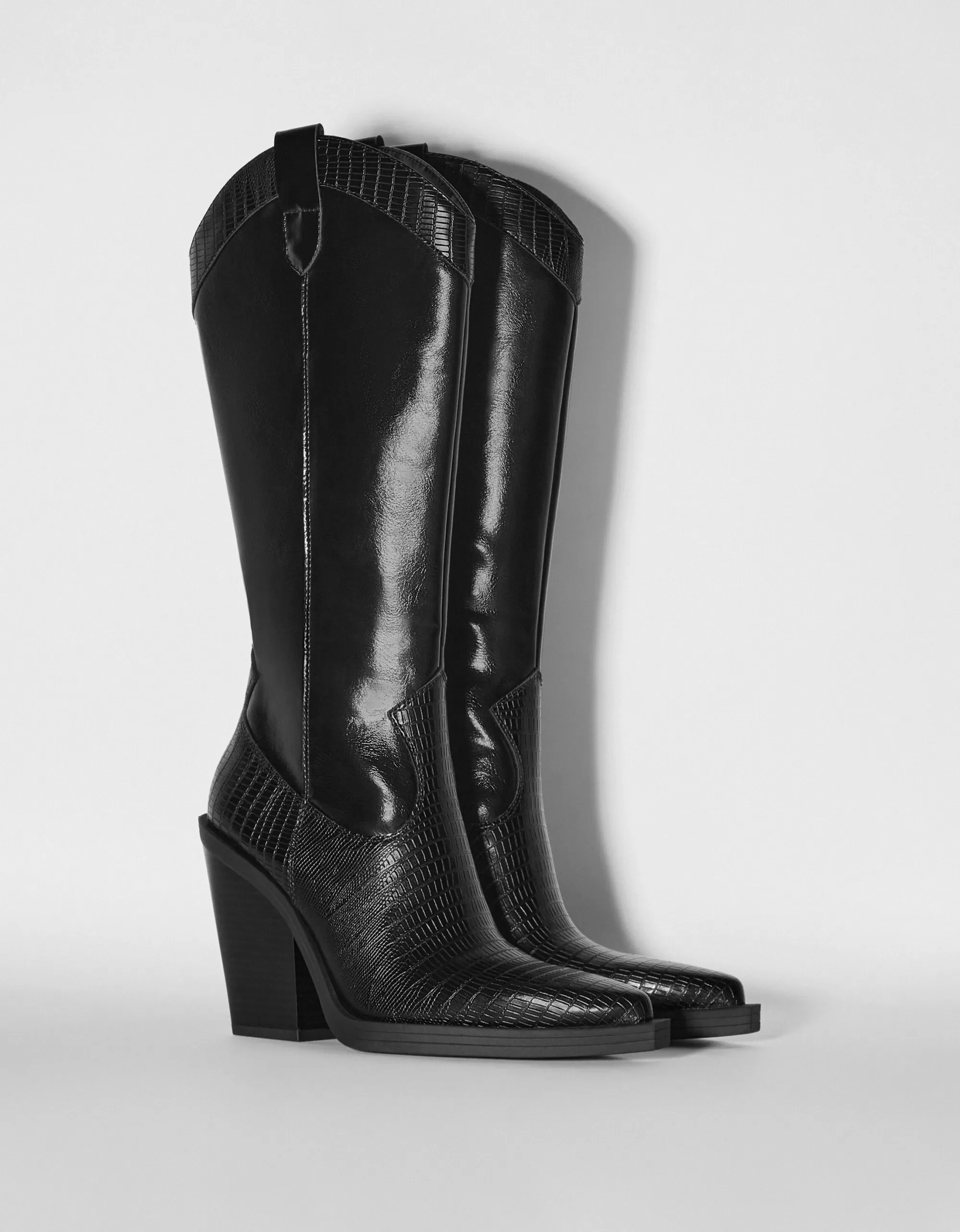 MUJER BERSHKA Botas tacón cowboy
