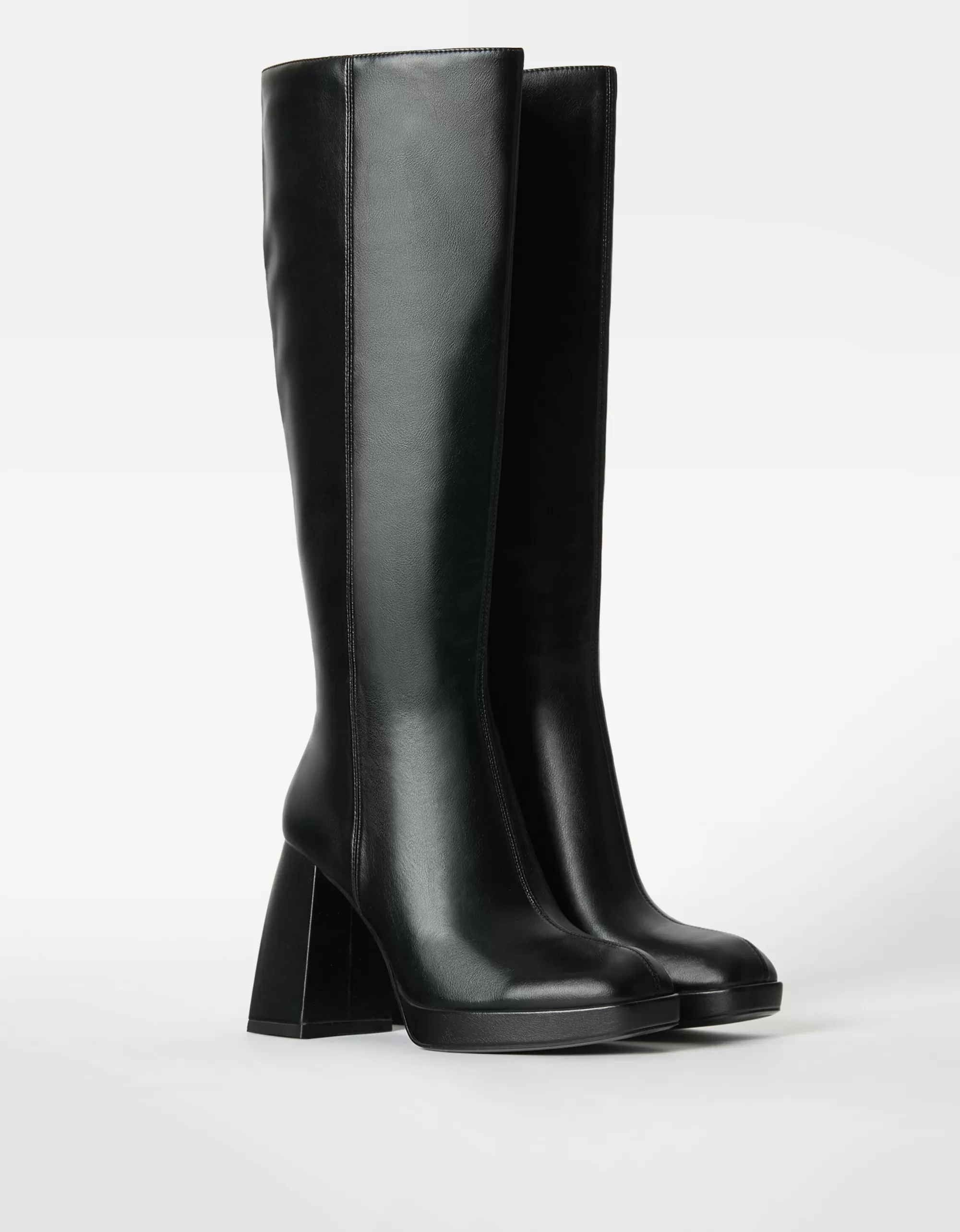 MUJER BERSHKA Botas tacón mini plataforma