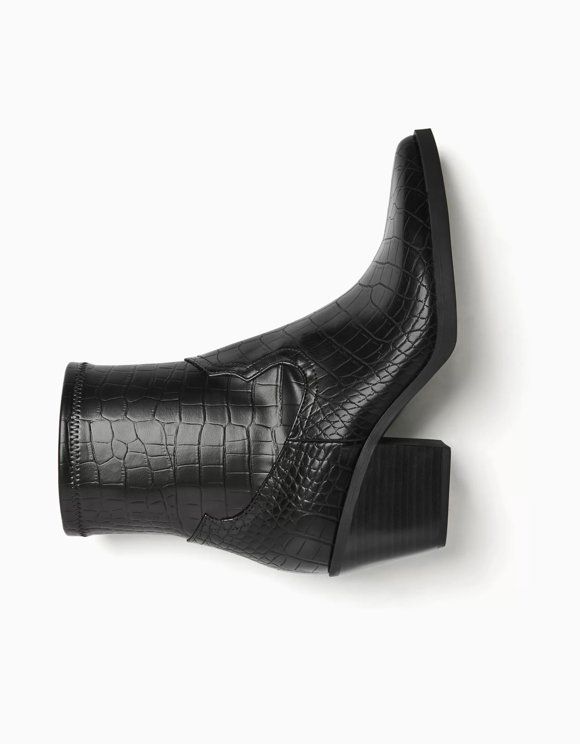 MUJER BERSHKA Botines cowboy grabado animal