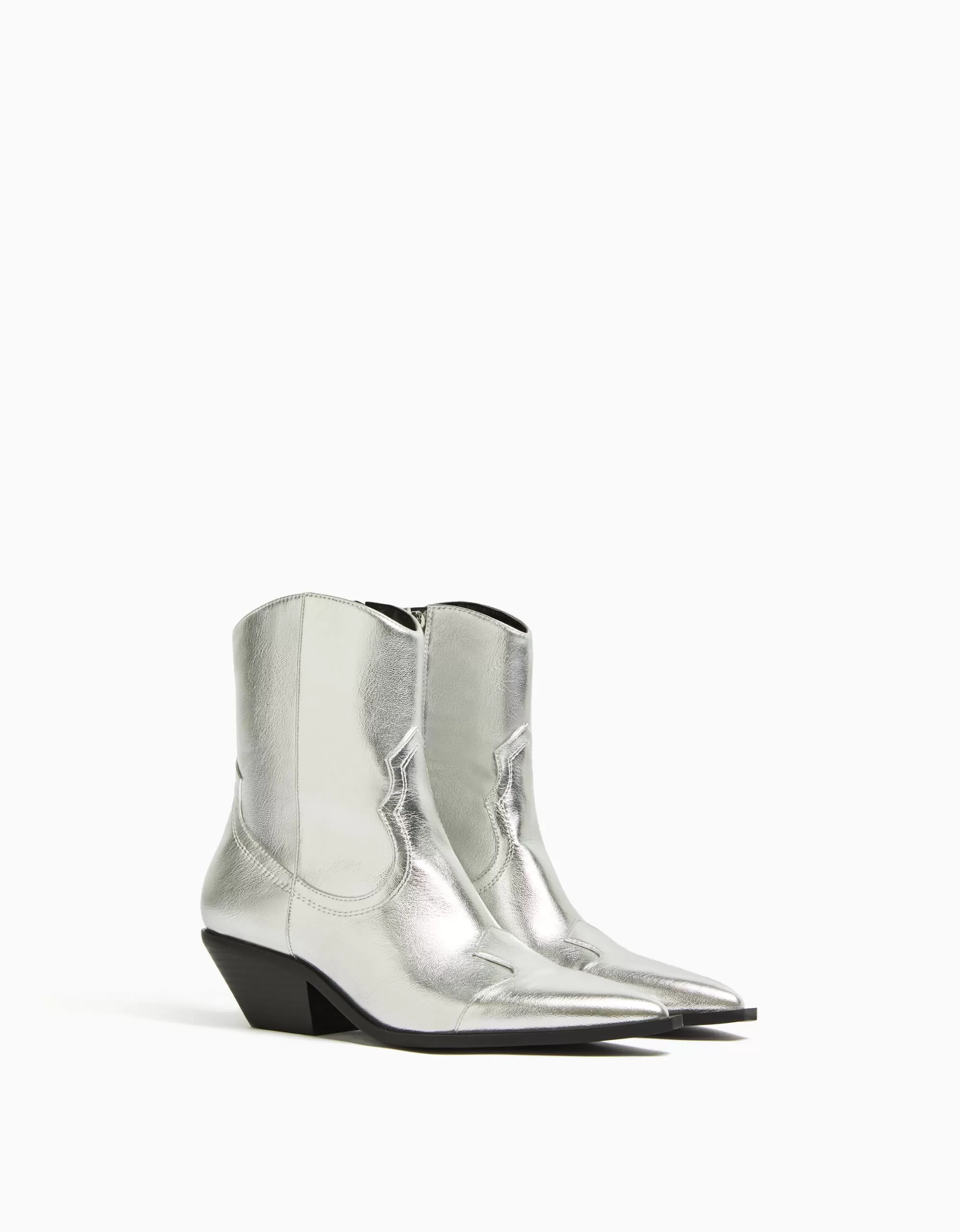 MUJER BERSHKA Botines tacón cowboy