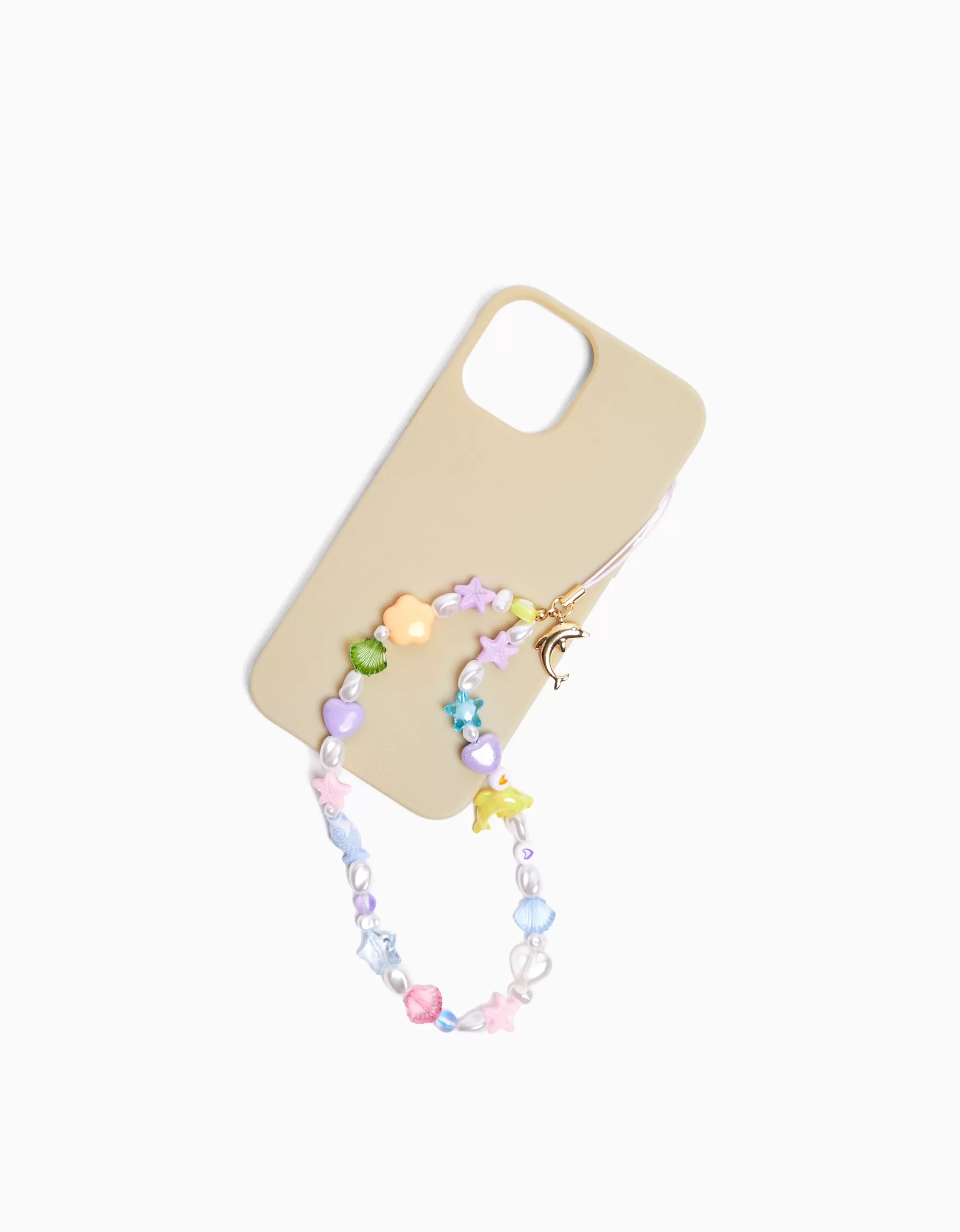 MUJER BERSHKA Cadena móvil efecto perlas