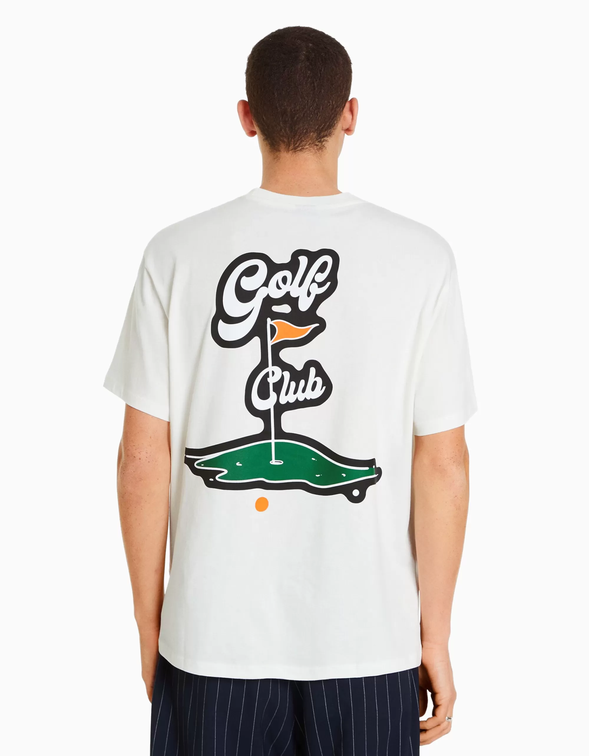 HOMBRE BERSHKA Camiseta manga corta boxy fit