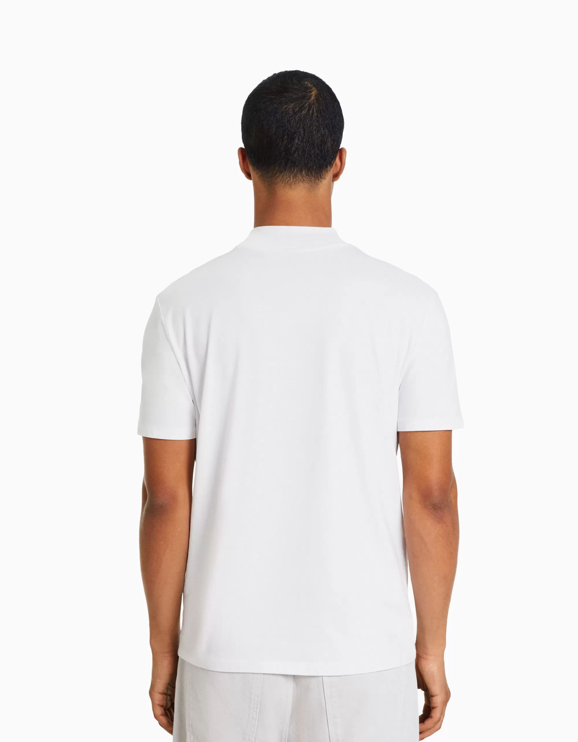 MUJER BERSHKA Camiseta manga corta cuello perkins