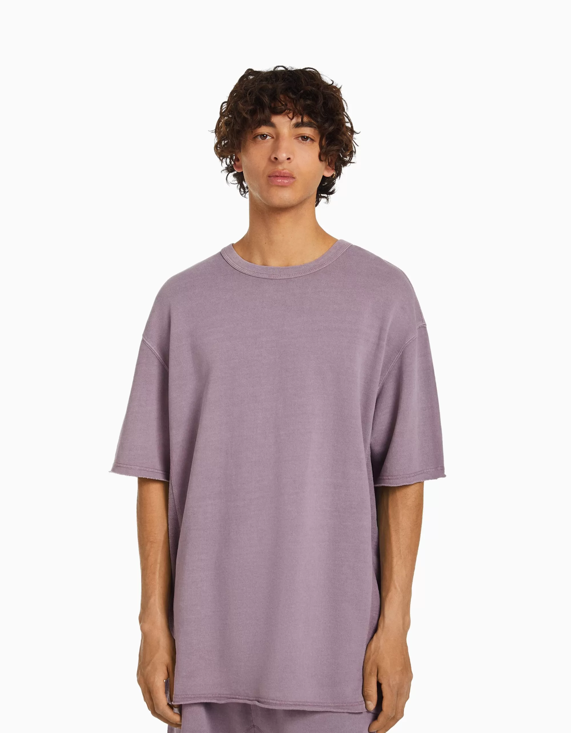 HOMBRE BERSHKA Camiseta manga corta efecto lavado