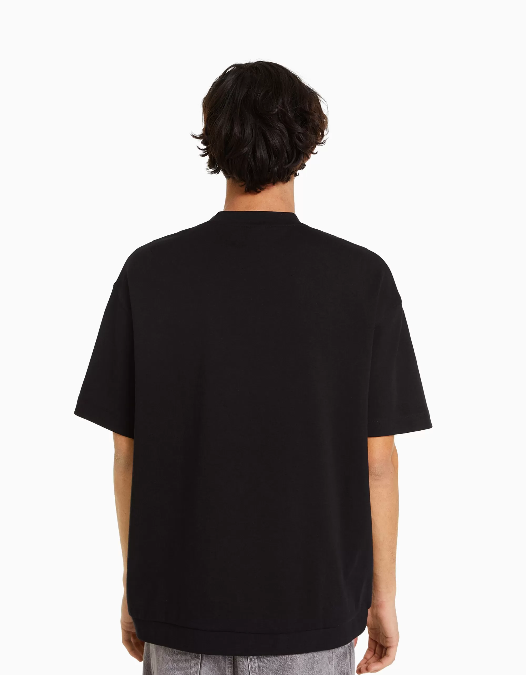 HOMBRE BERSHKA Camiseta manga corta interlock