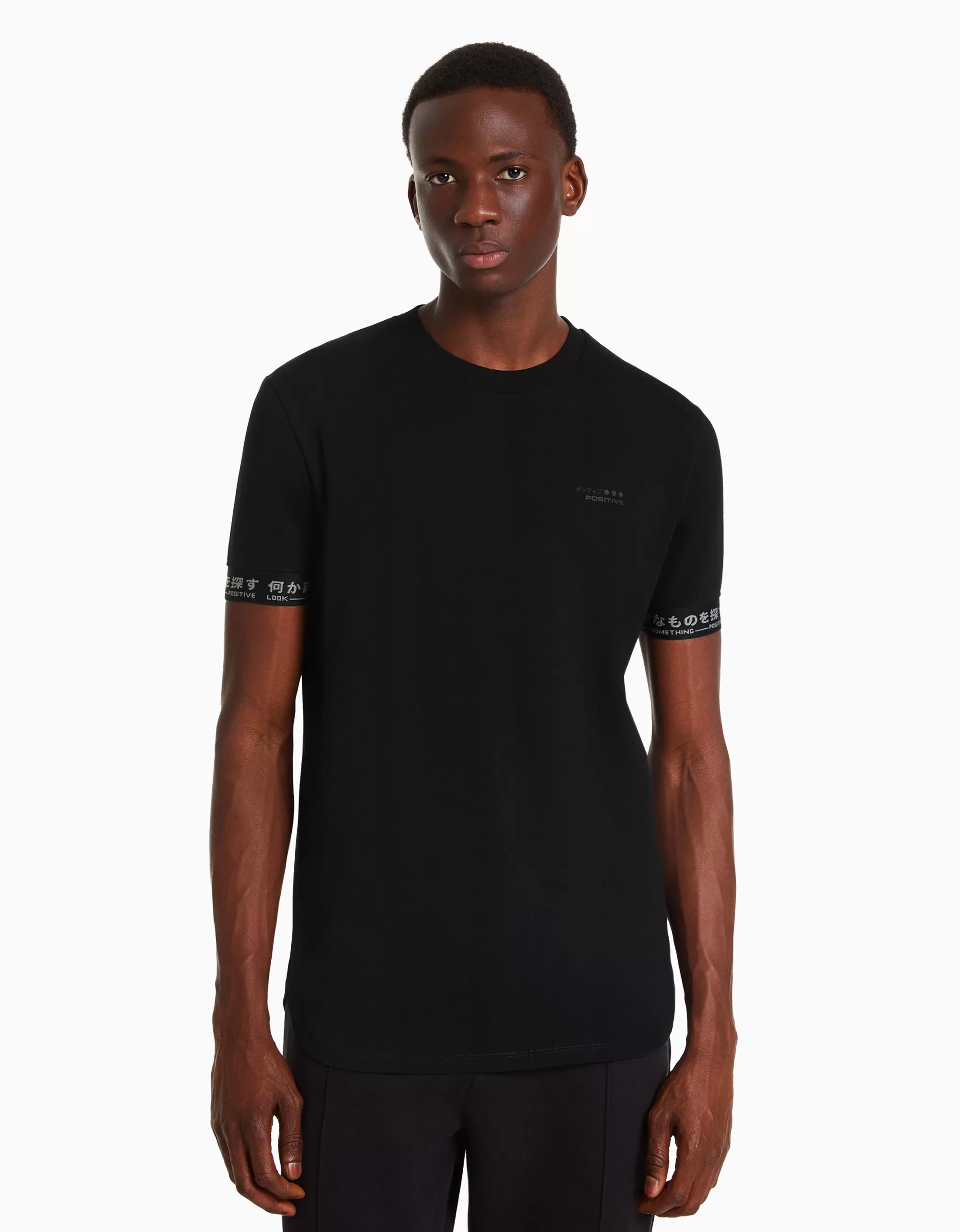 HOMBRE BERSHKA Camiseta manga corta muscle fit bandas
