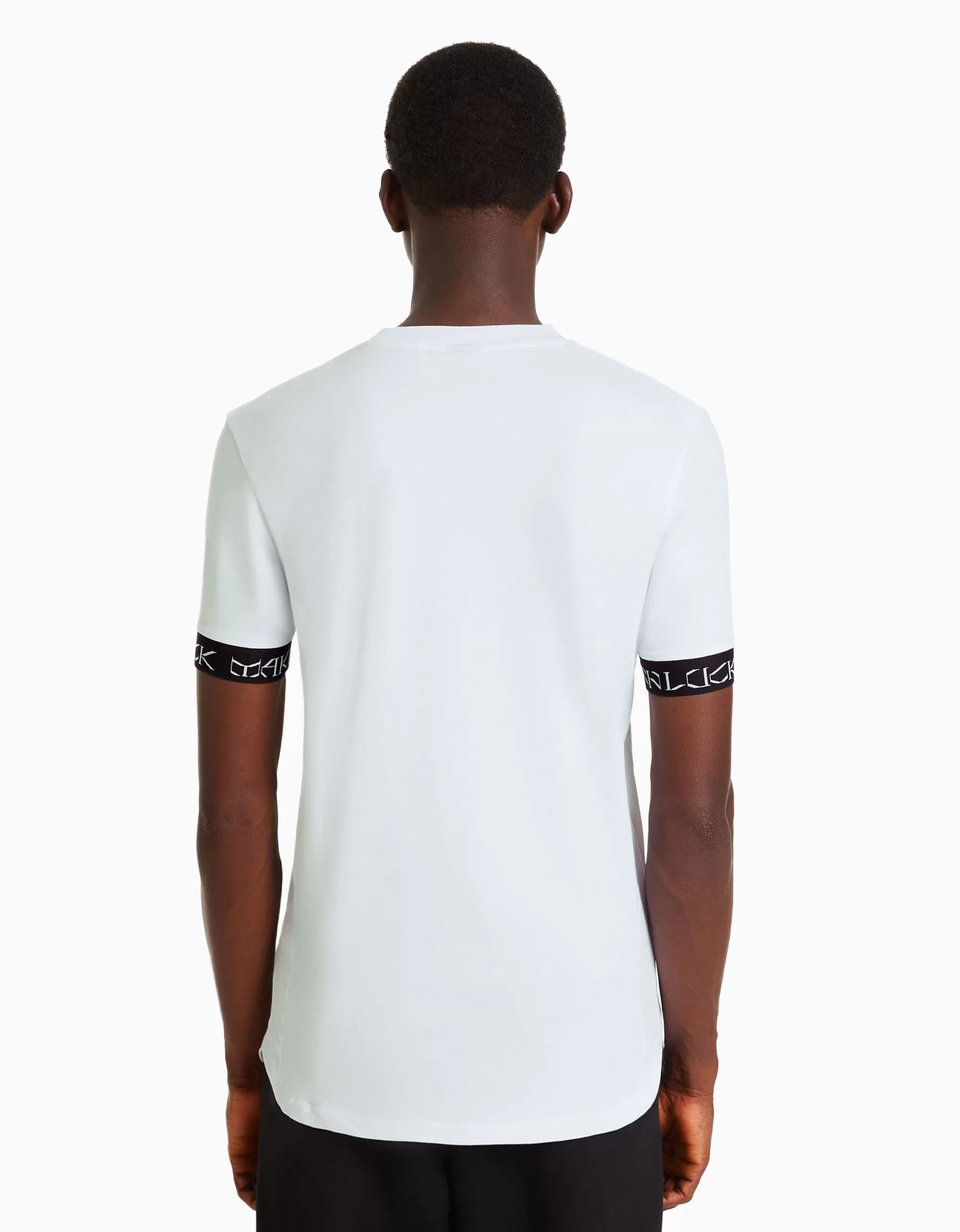 HOMBRE BERSHKA Camiseta manga corta muscle fit bandas