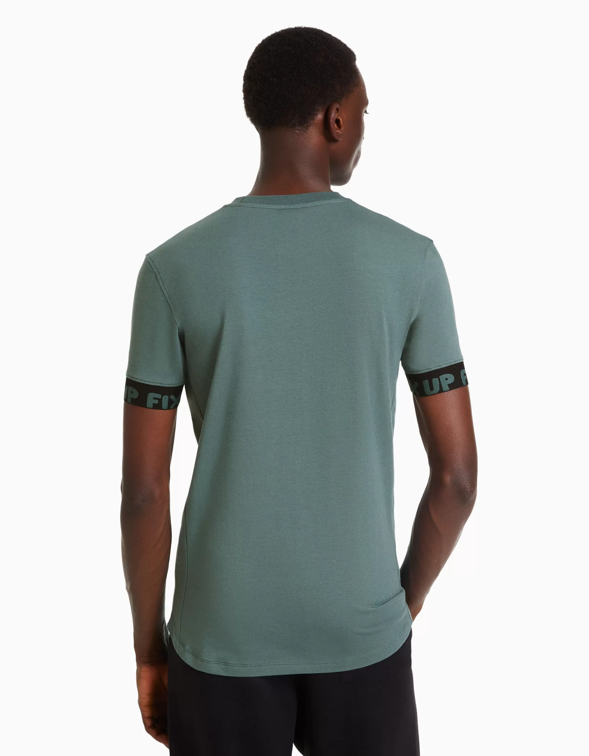 HOMBRE BERSHKA Camiseta manga corta muscle fit bandas