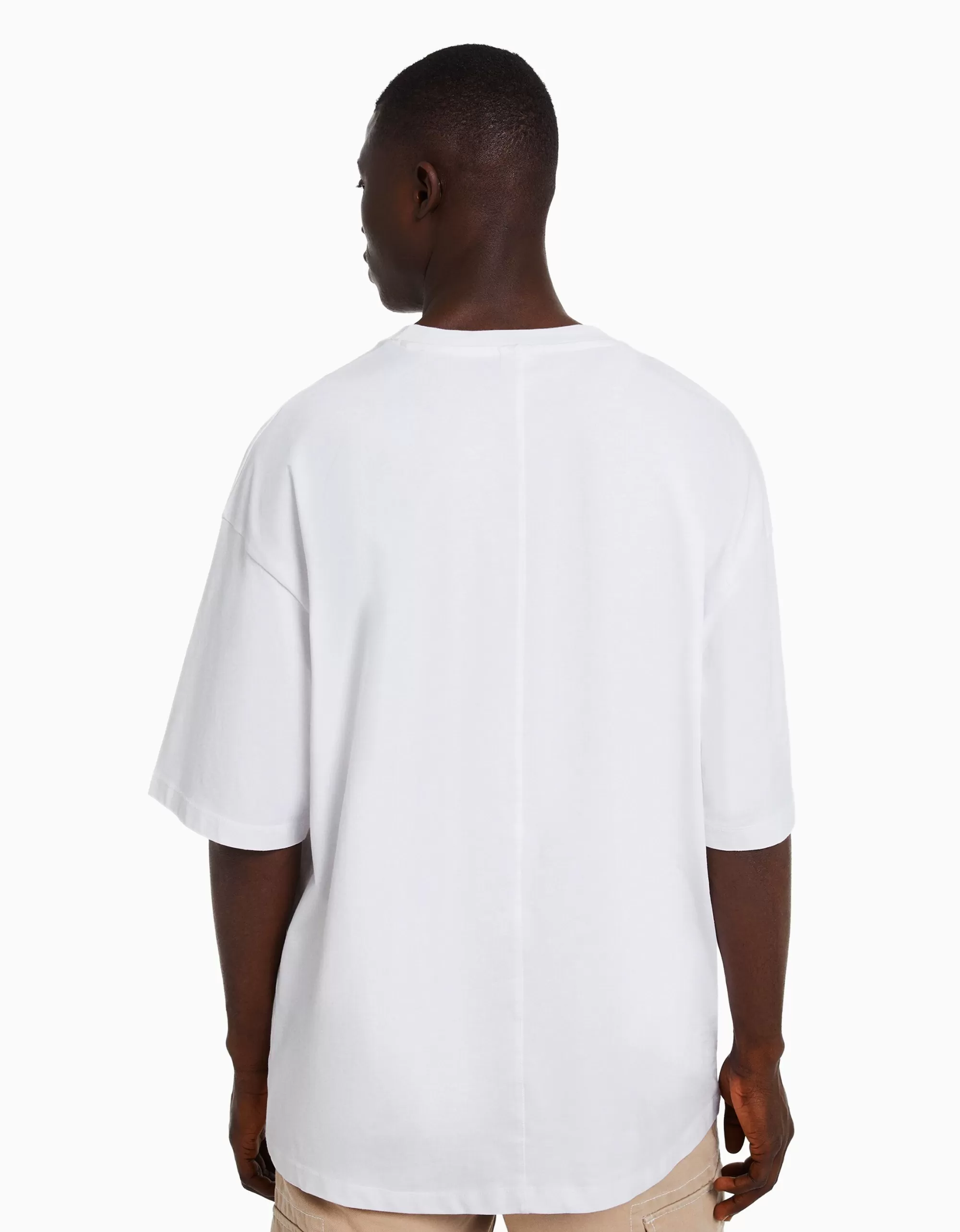 MUJER BERSHKA Camiseta manga corta oversize