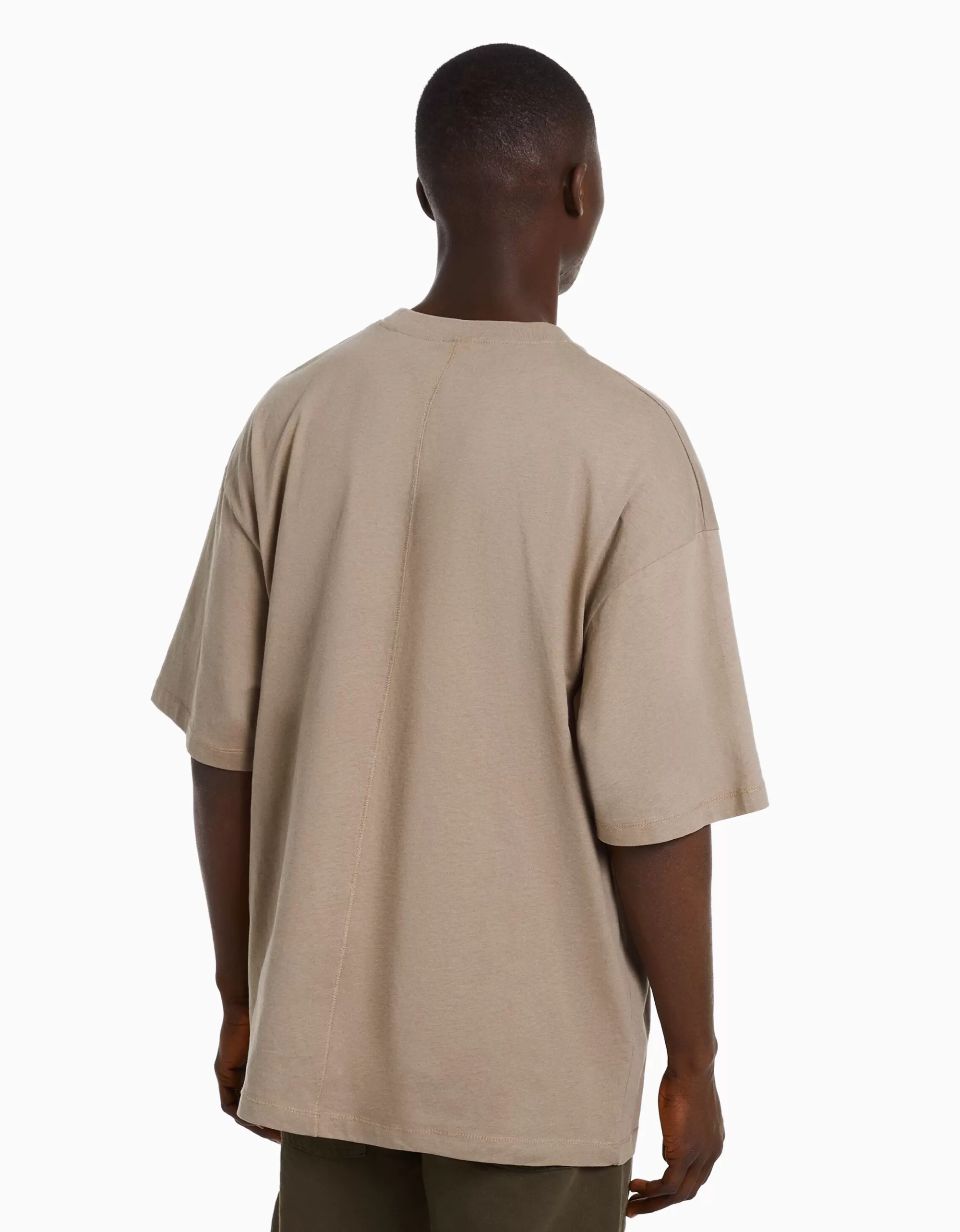 MUJER BERSHKA Camiseta manga corta oversize
