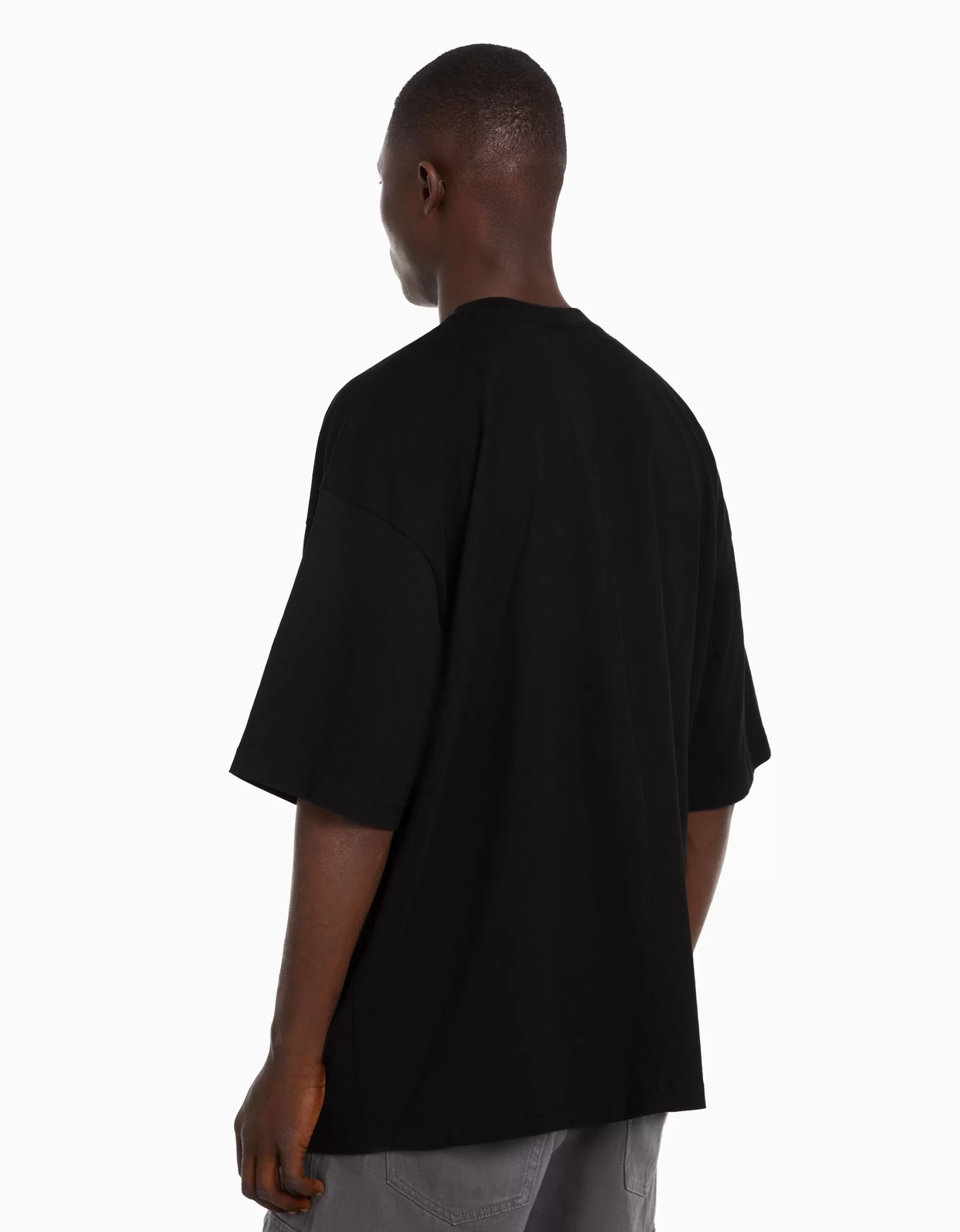 MUJER BERSHKA Camiseta manga corta oversize