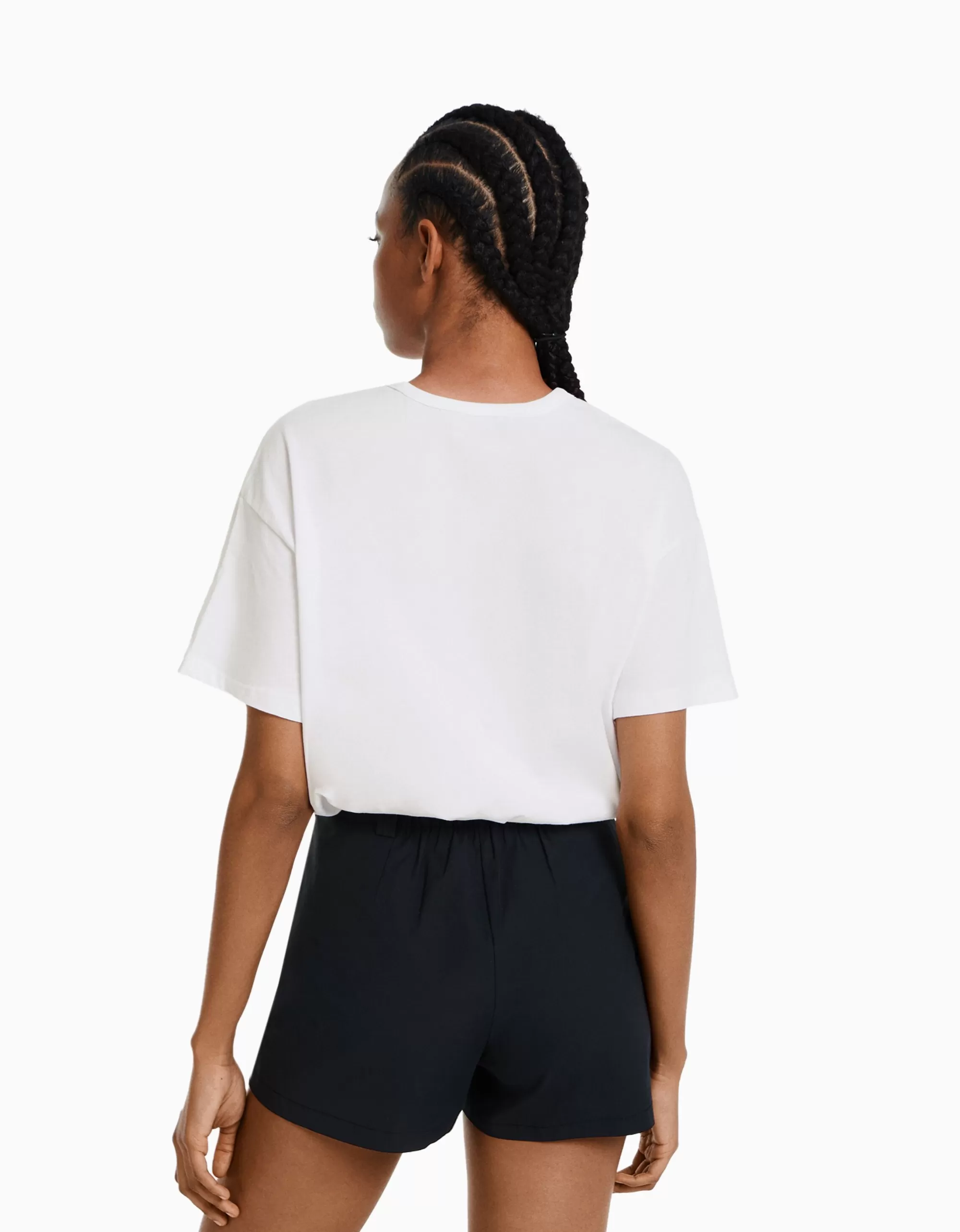 MUJER BERSHKA Camiseta manga corta oversize