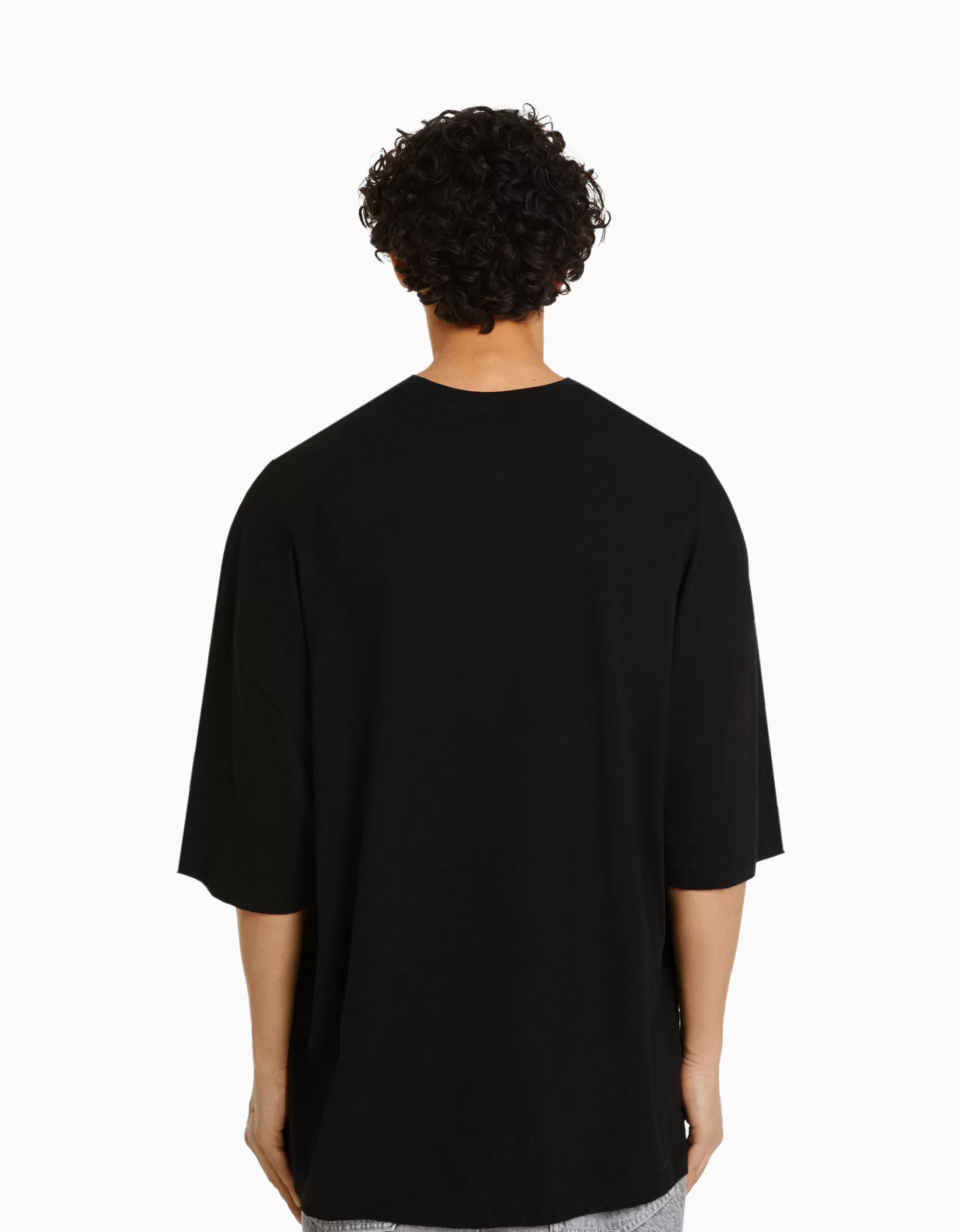 MUJER BERSHKA Camiseta manga corta oversize