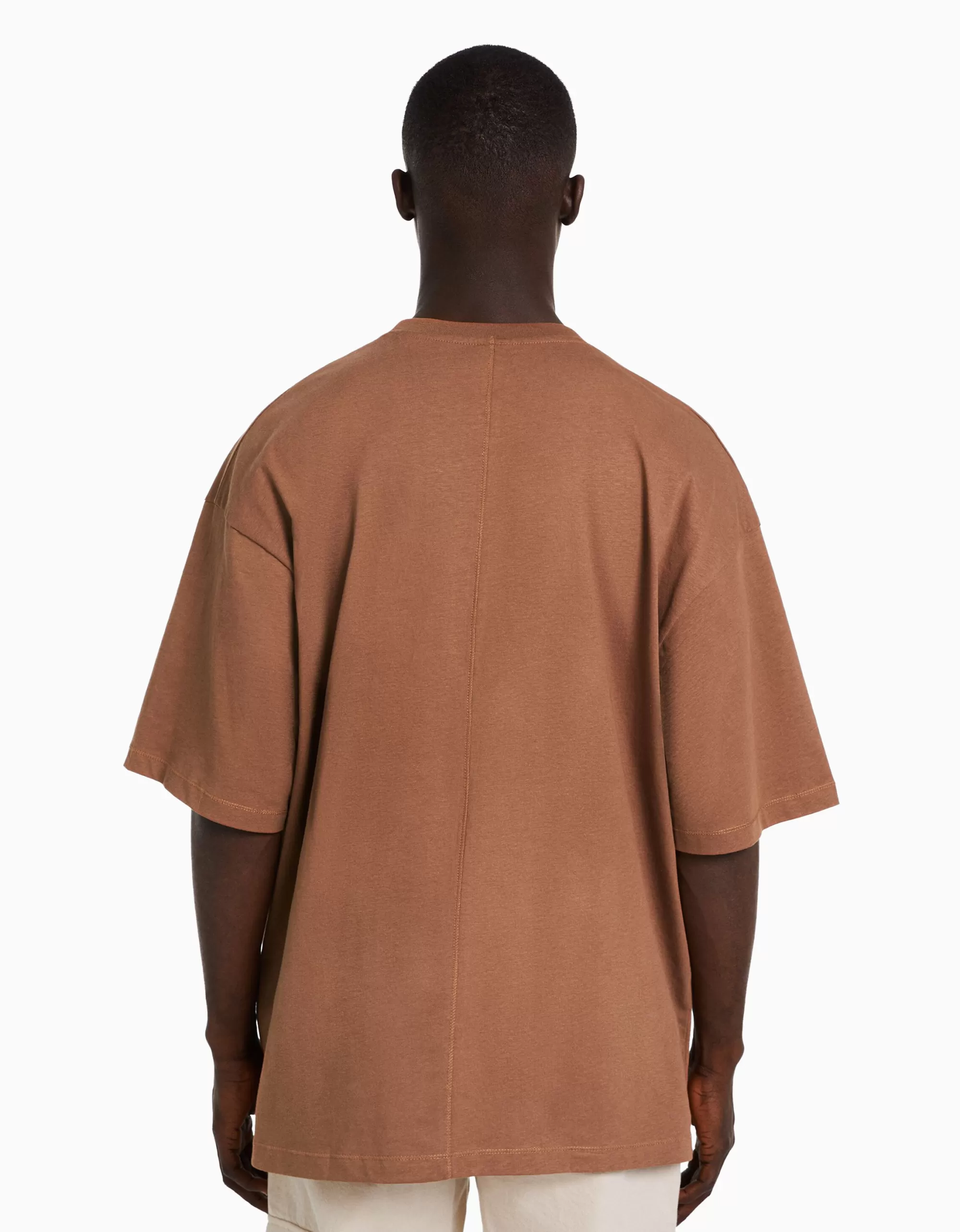 MUJER BERSHKA Camiseta manga corta oversize