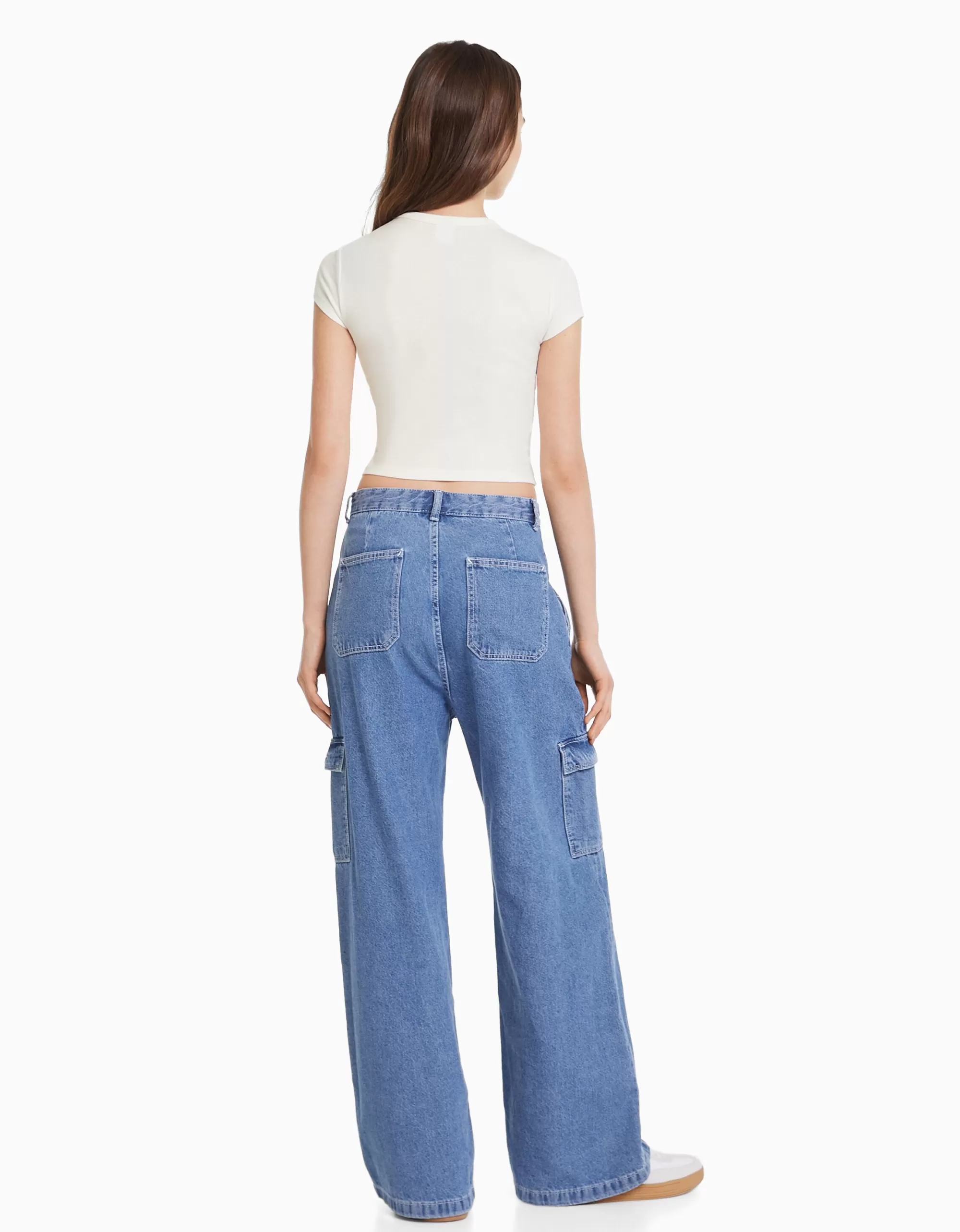 MUJER BERSHKA Camiseta manga corta print