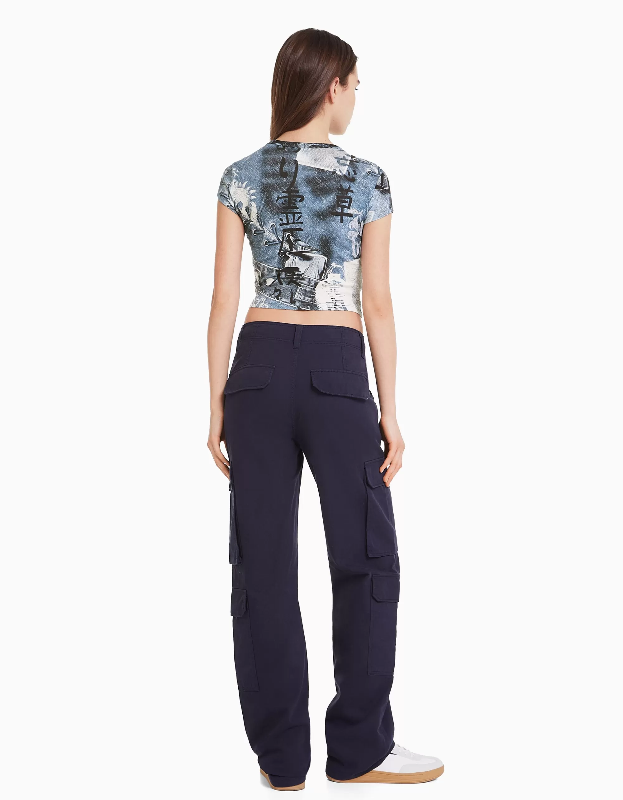 MUJER BERSHKA Camiseta manga corta print