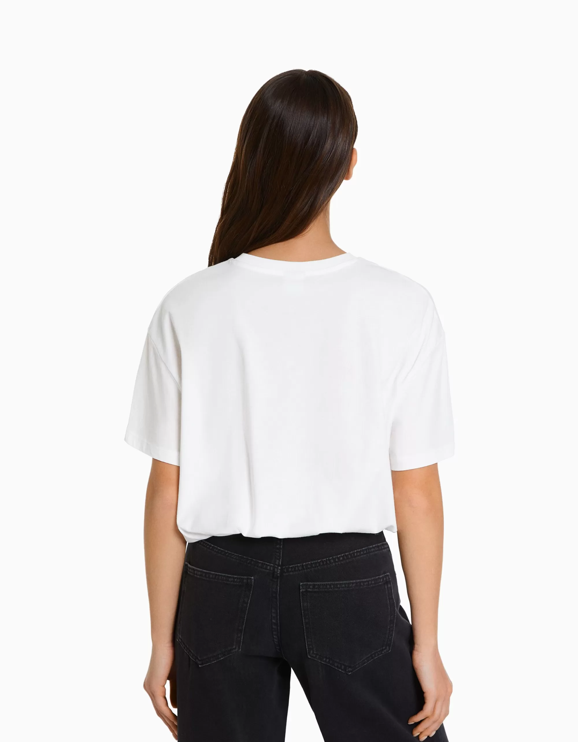 MUJER BERSHKA Camiseta manga corta print