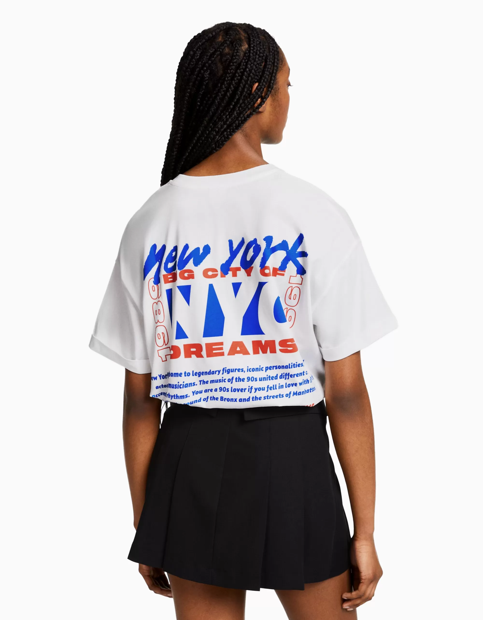 MUJER BERSHKA Camiseta manga corta print