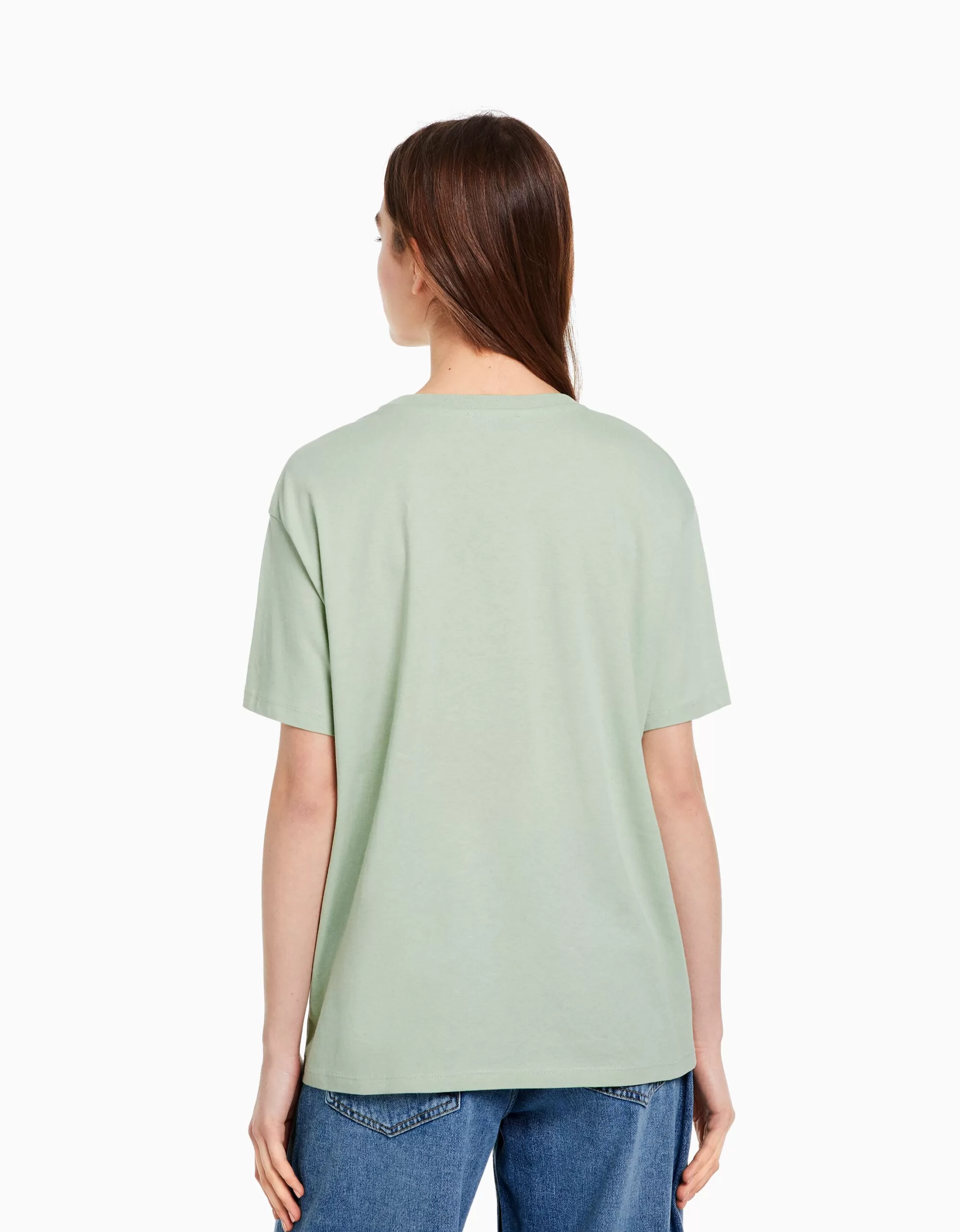 MUJER BERSHKA Camiseta manga corta print