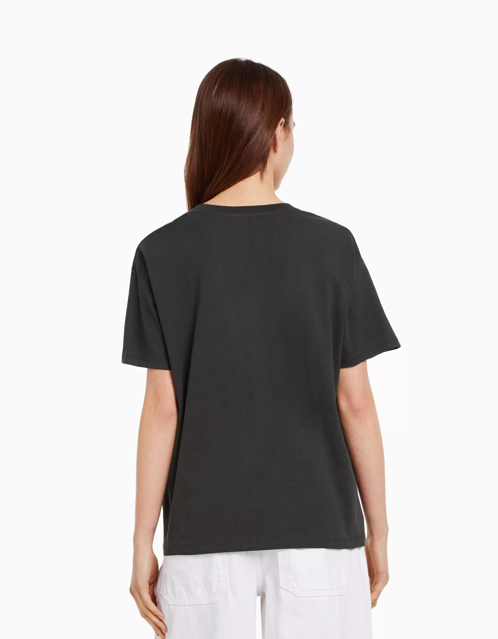 MUJER BERSHKA Camiseta manga corta print