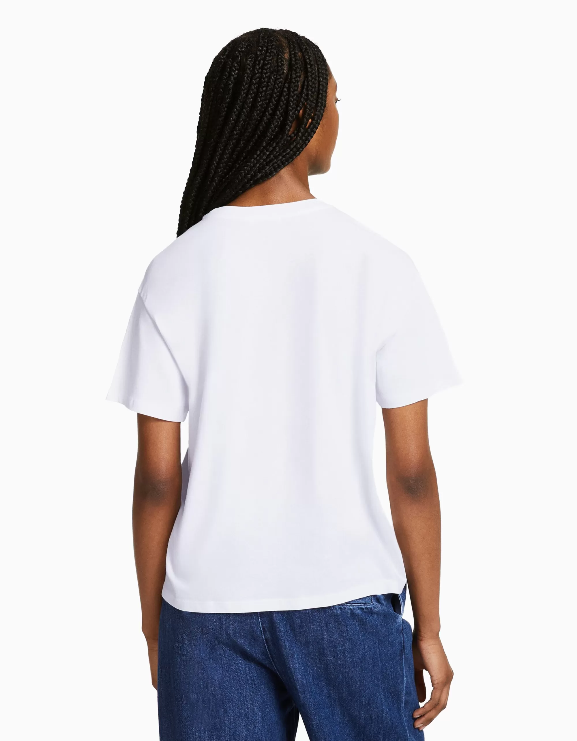 MUJER BERSHKA Camiseta manga corta print