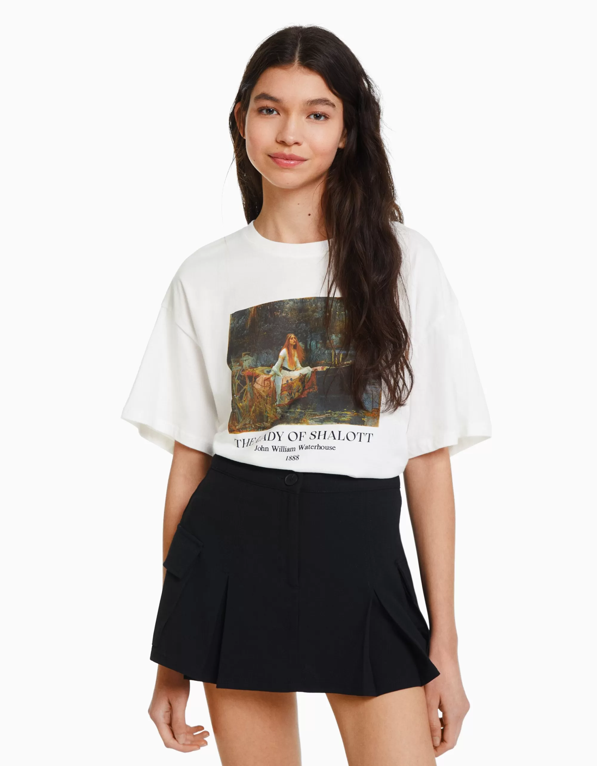 MUJER BERSHKA Camiseta manga corta print Art Series