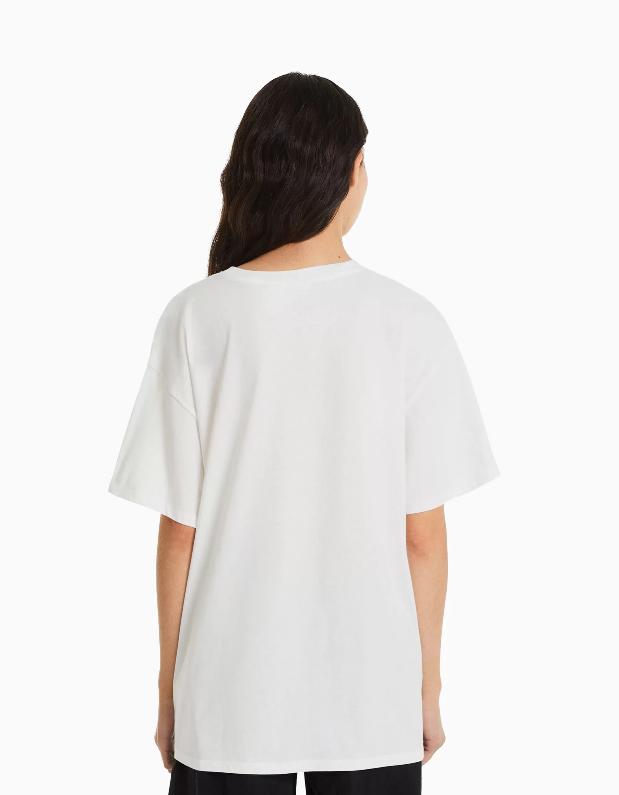 MUJER BERSHKA Camiseta manga corta print Peter Pan